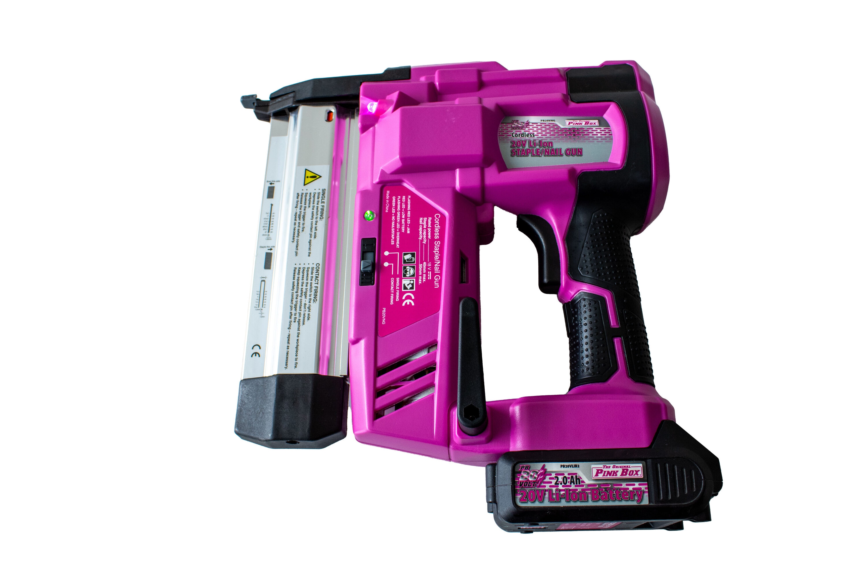 The Original Pink Box Pink Pro System 2-in 18-Gauge Cordless Brad Nailer ( Battery & Charger Included) in the Brad Nailers department at