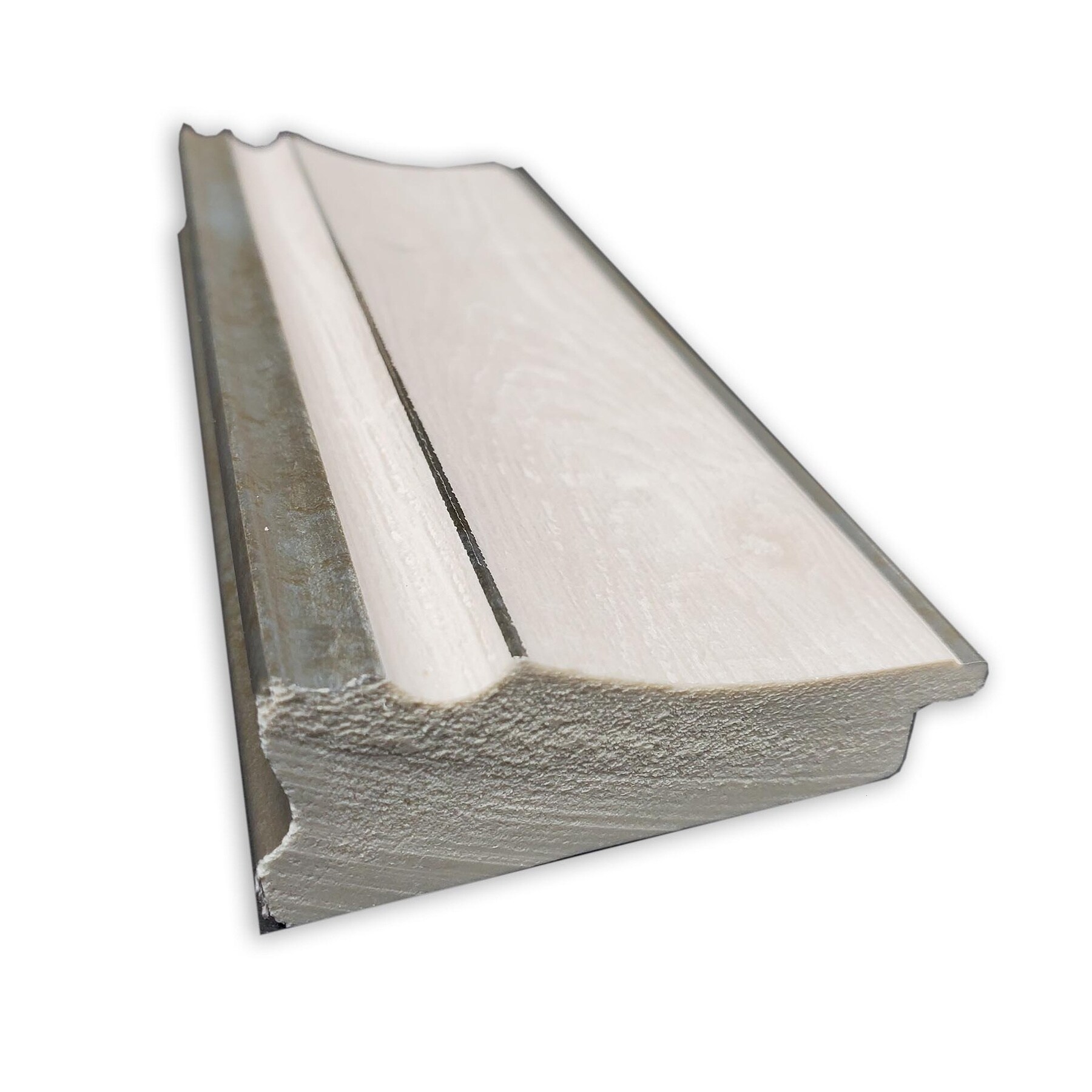 Rectangular Silver Framed Wall Mirror with Whitewash Accents