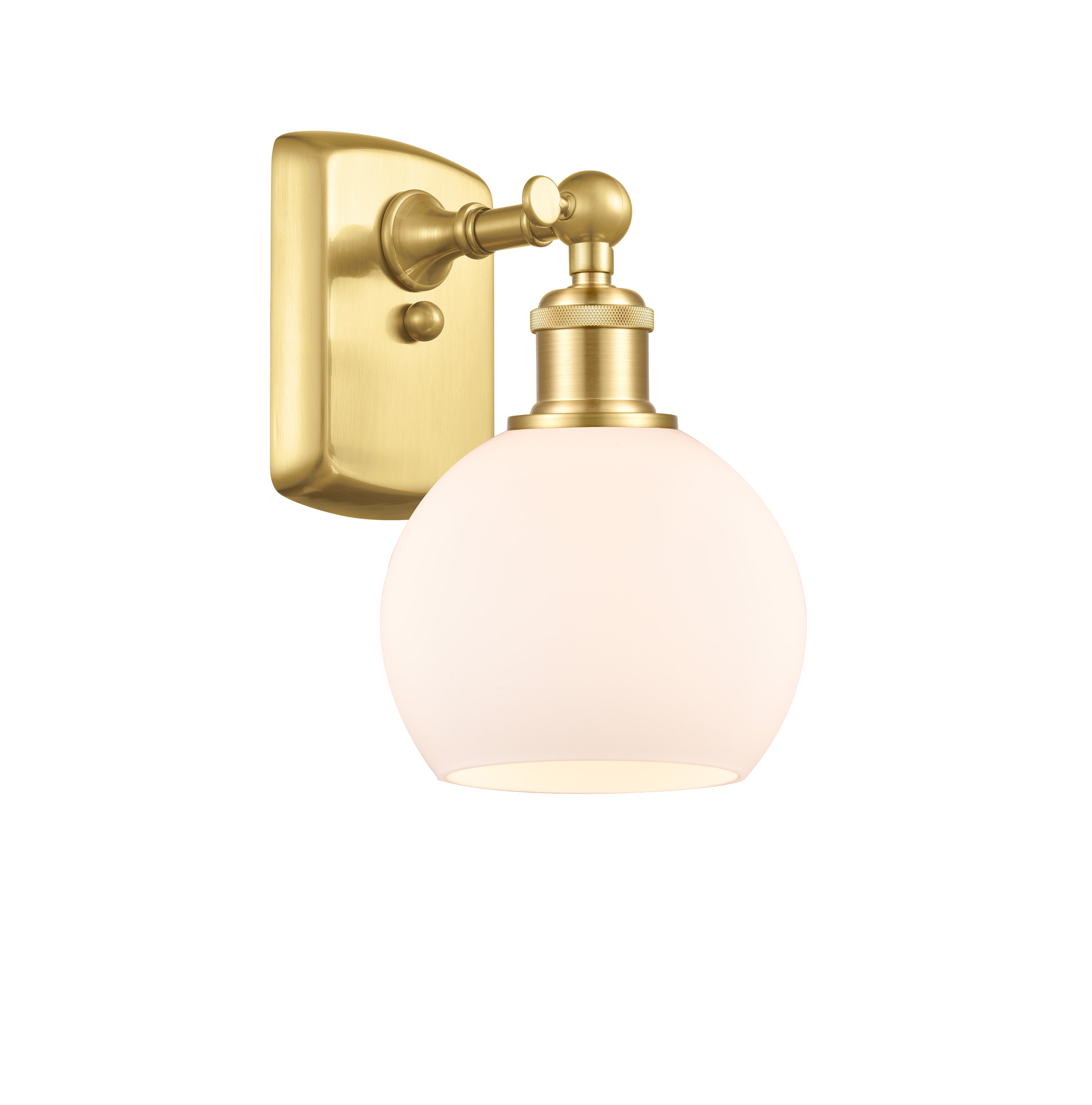 Innovations Lighting 516-1W-SG-G121-6 Athens 6-in W 1 -Light Matte Gold Industrial Wall Sconce