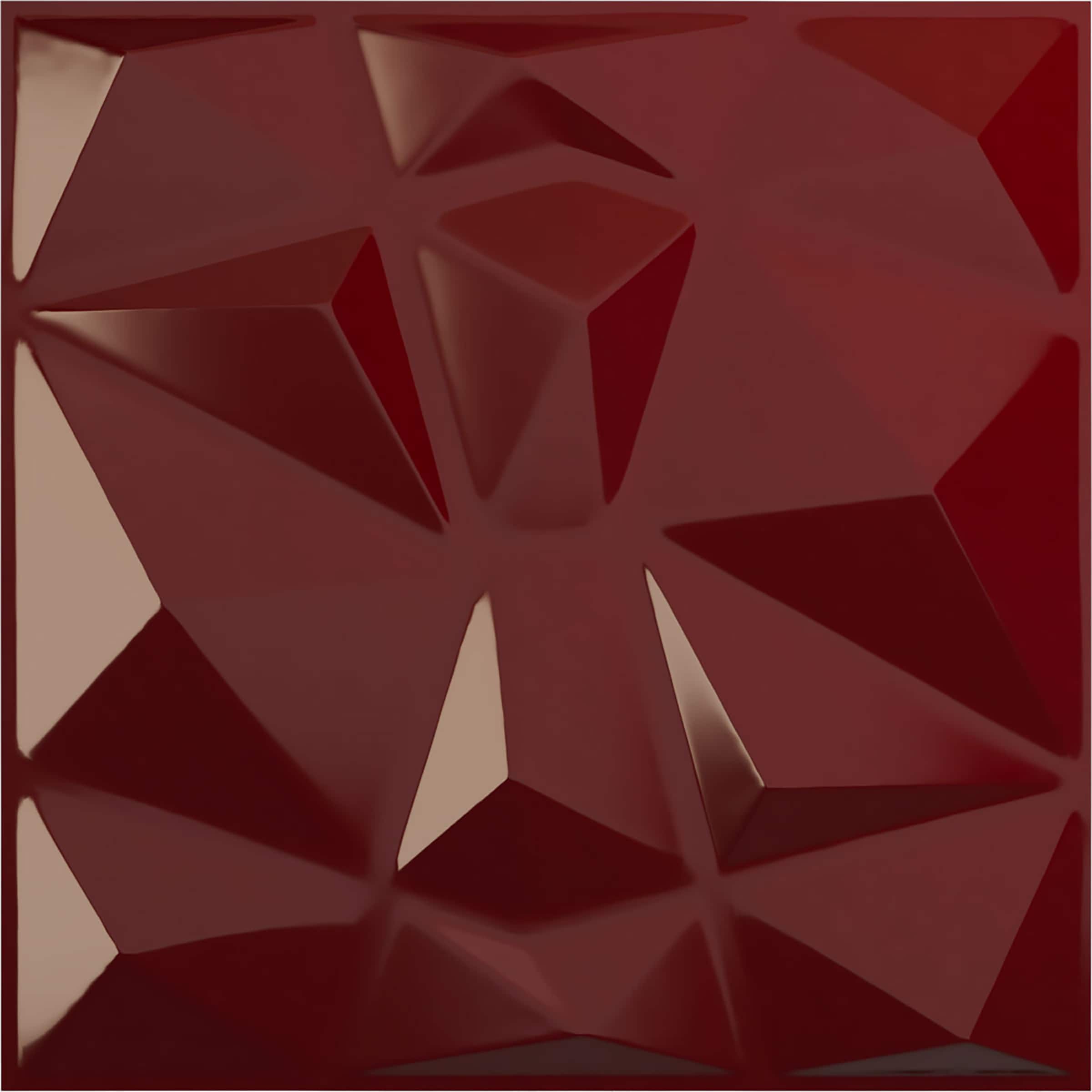 Ekena Millwork WP20X20NIHML 19-5/8-in x 19-5/8-in Embossed Paintable/Stainable Red PVC Wall Panel (