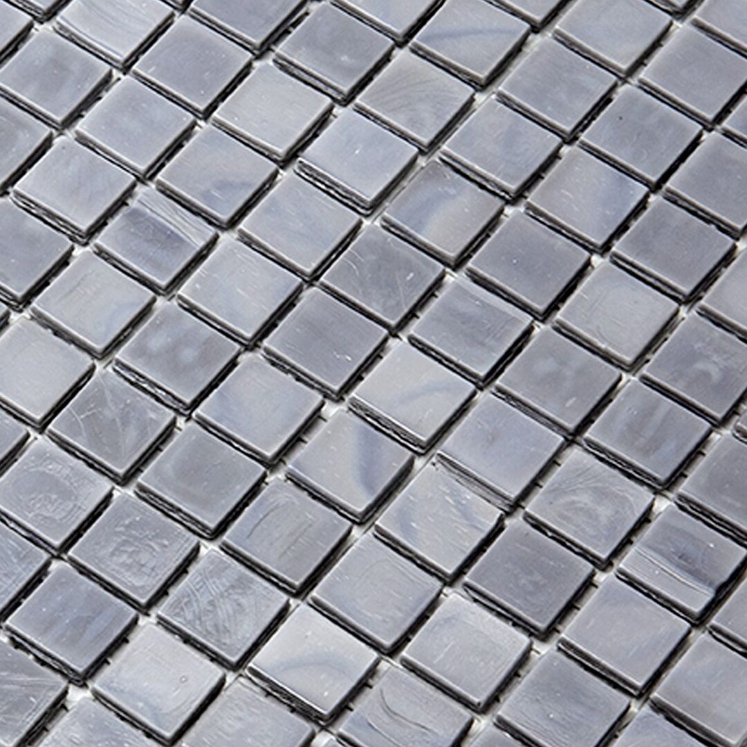 Metal Gray 11.6" x 11.6" Iridescent Glass Mosaic Tile