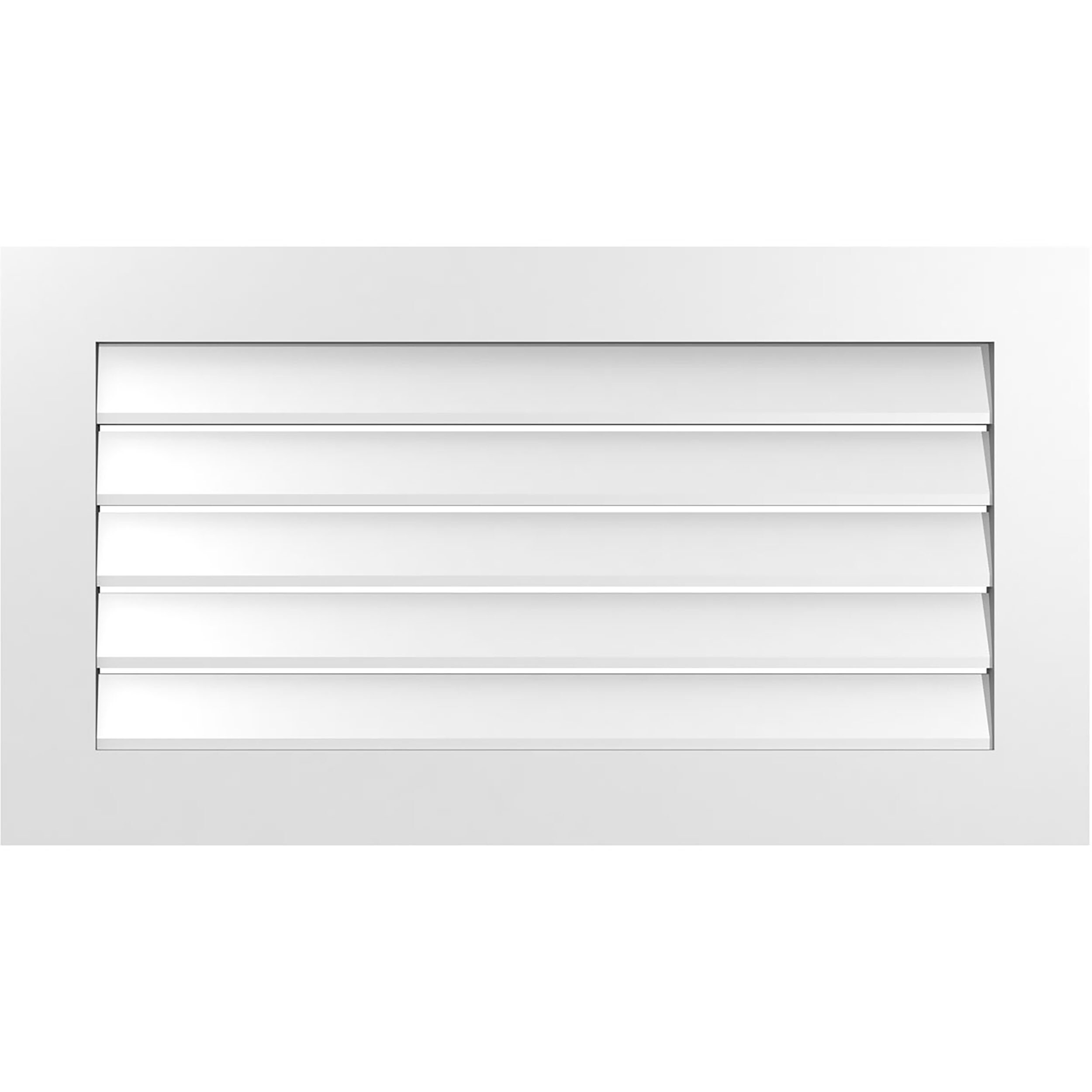 Ekena Millwork GVPVE40X2201SF 40-Inches x 22-Inches Off-white Rectangle PVC Gable Louver Vent