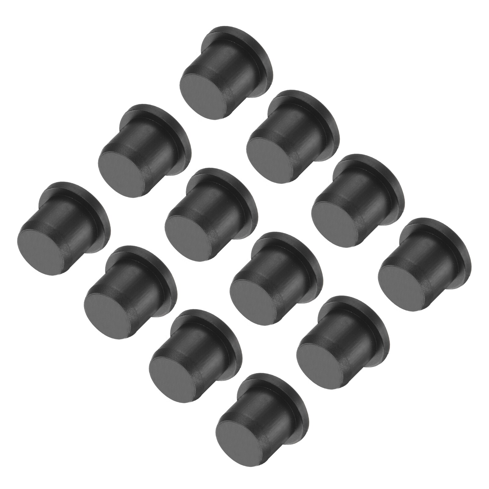Unique Bargains High Temp Silicone Plug Mount Dia 10.5mm/0.41inch T Shaped Rubber Stopper Hole Plugs for Powder Coating Plating Waterproof Plugs Sealing Plugs Black 12pcs (OD 13.5mm) #S26012800UX5938