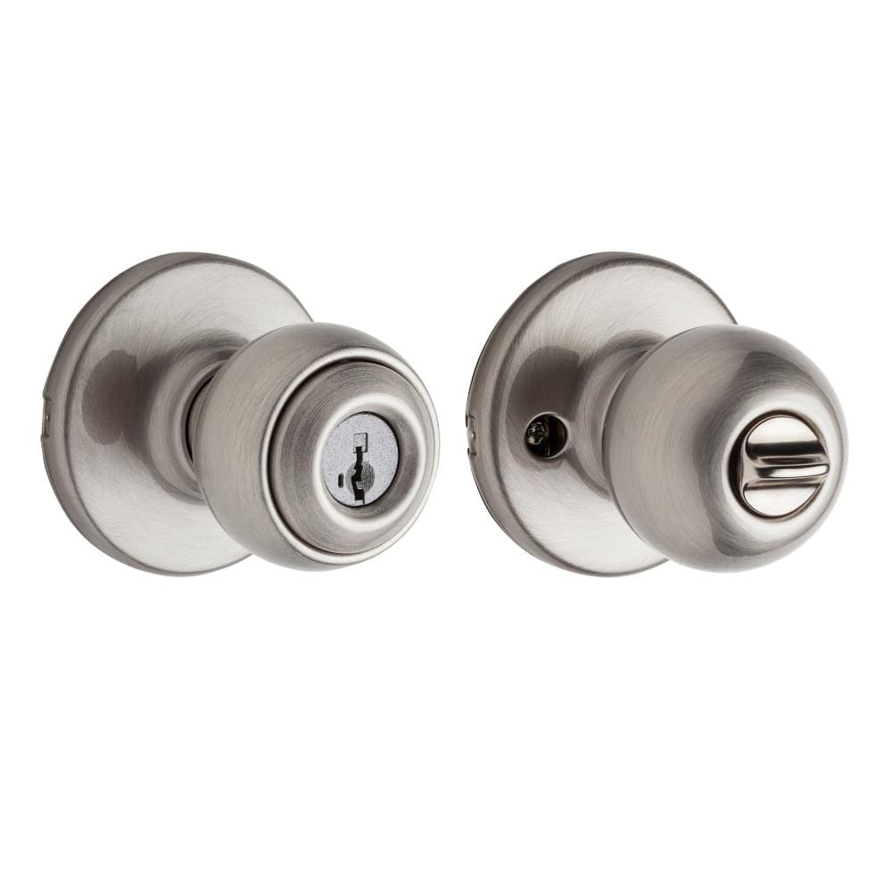 Kwikset Security Polo Satin Nickel Smartkey Exterior No Deadbolt Keyed ...