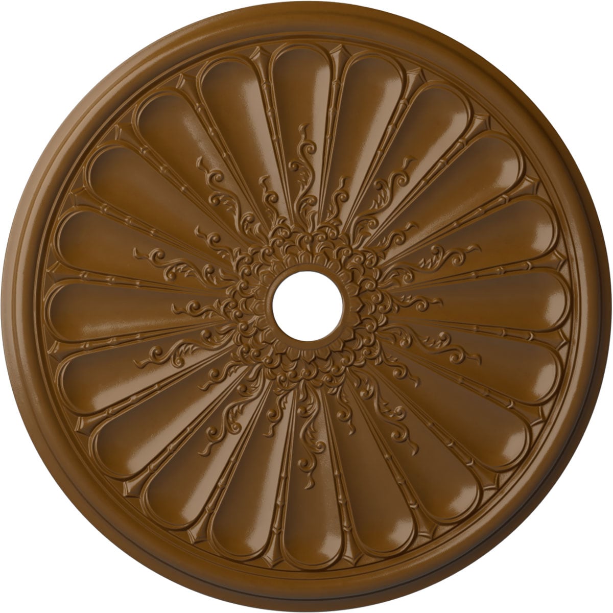Ekena Millwork CM31KISTF Kirke 31.5-in W x 31.5-in L Painted Smokey Topaz Polyurethane Whole Ceiling Medallion