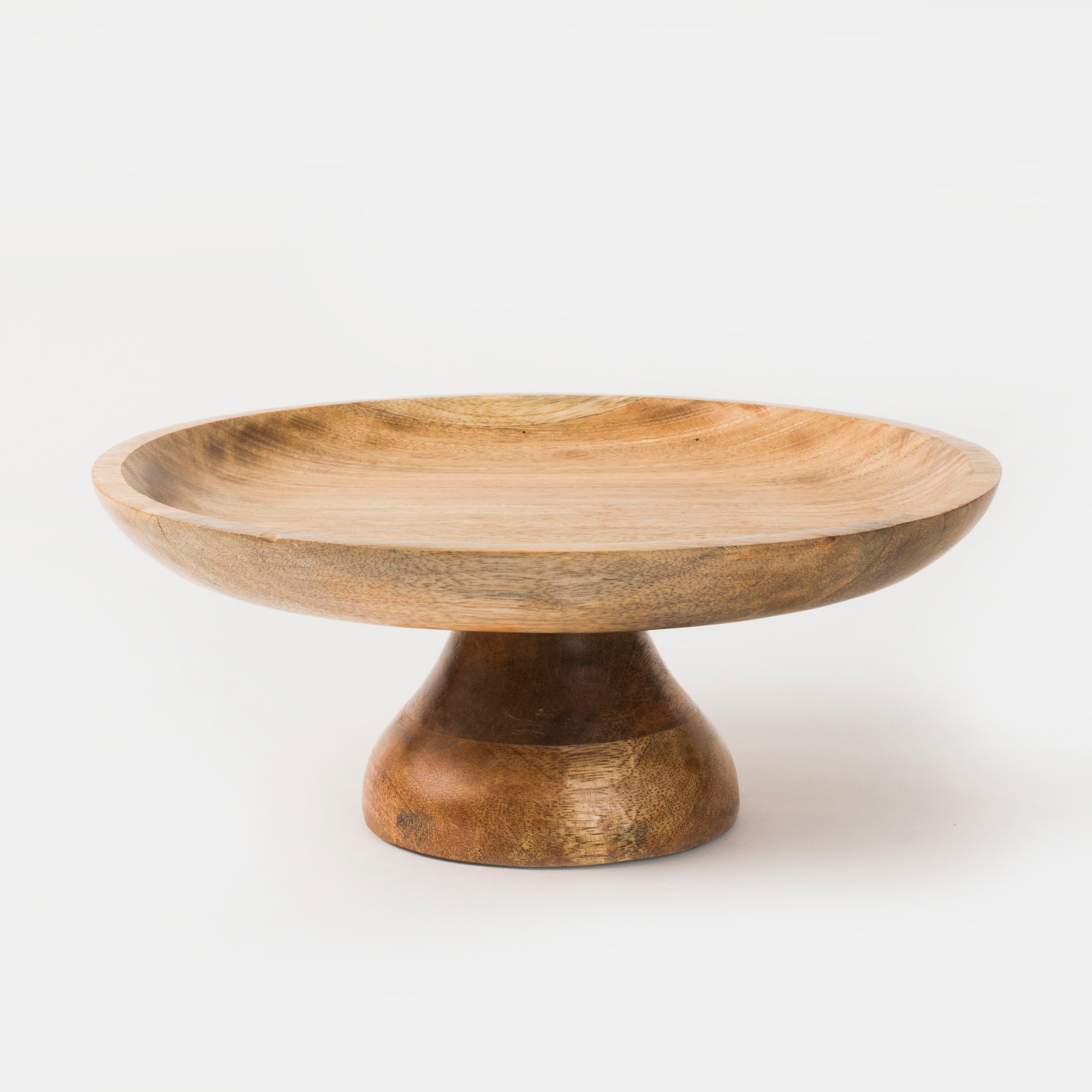 Mela Artisans  Sienna Mango Wood Pedestal Stand