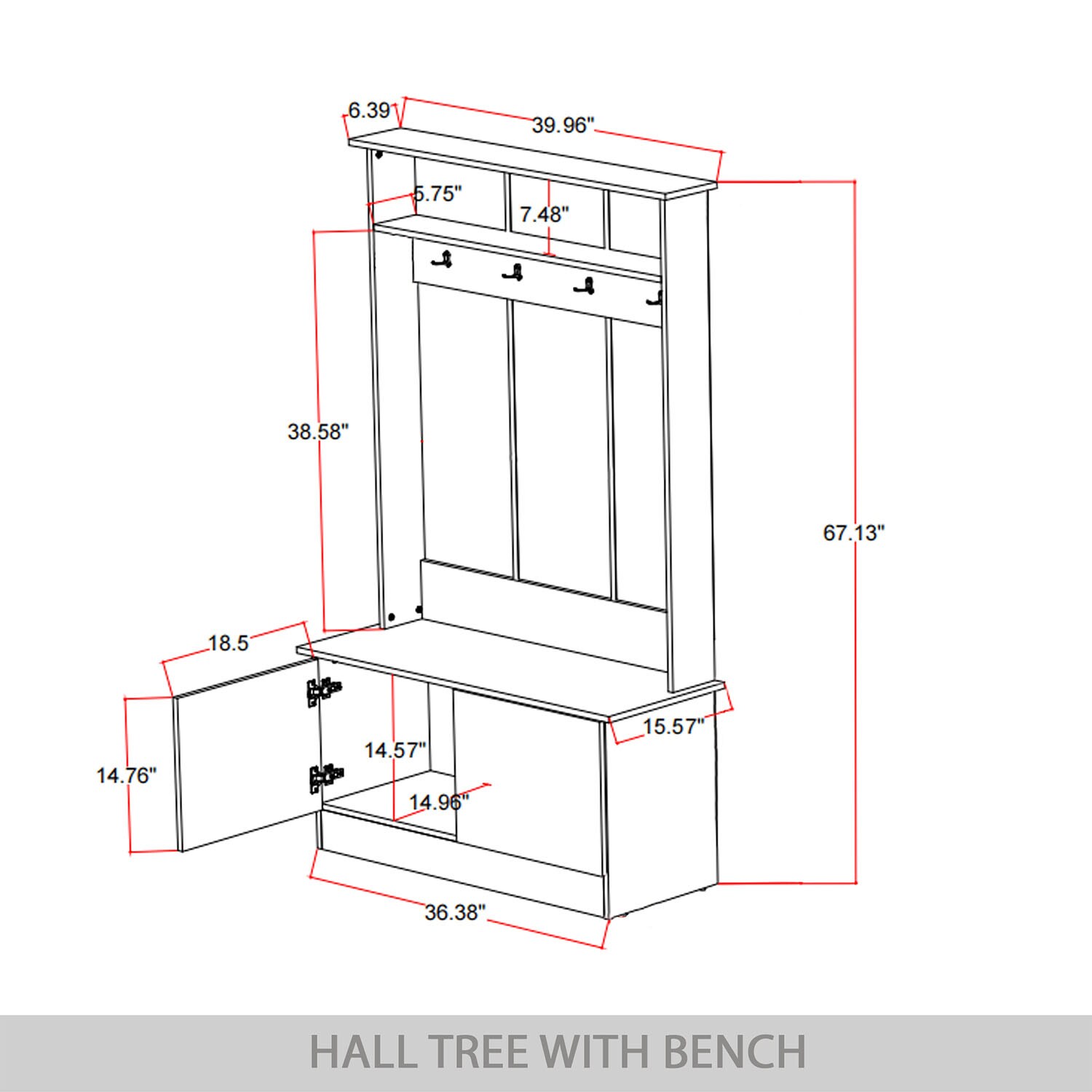 ChaletPosh C7051HT-BK Hall-Trees - View #7