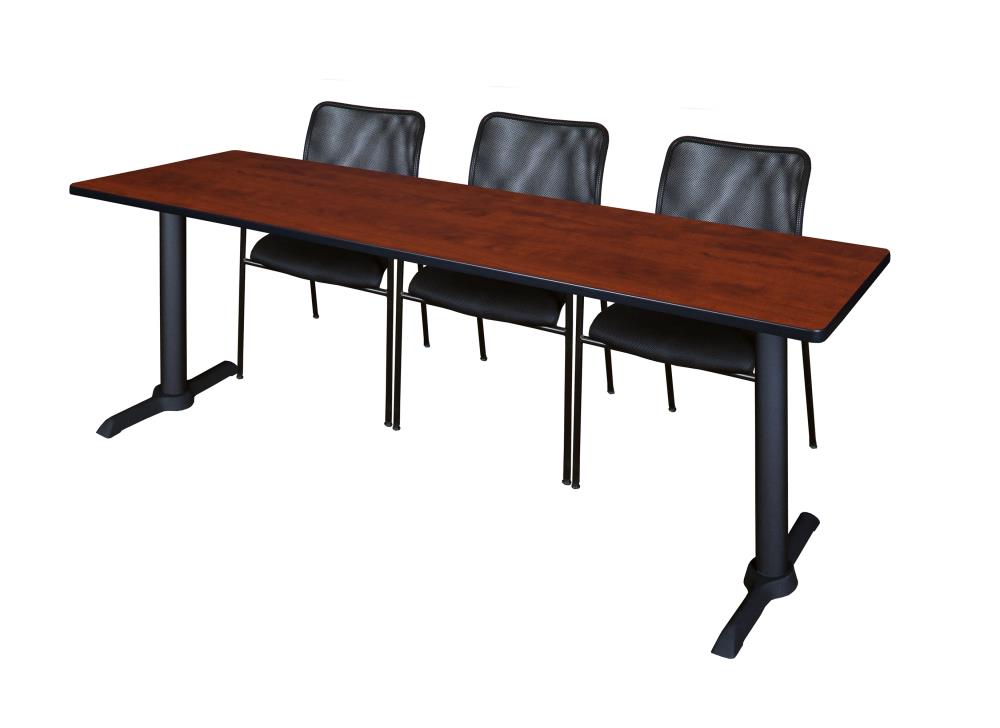 60x24 Palace Training Table With Modesty Panel Cherry/black