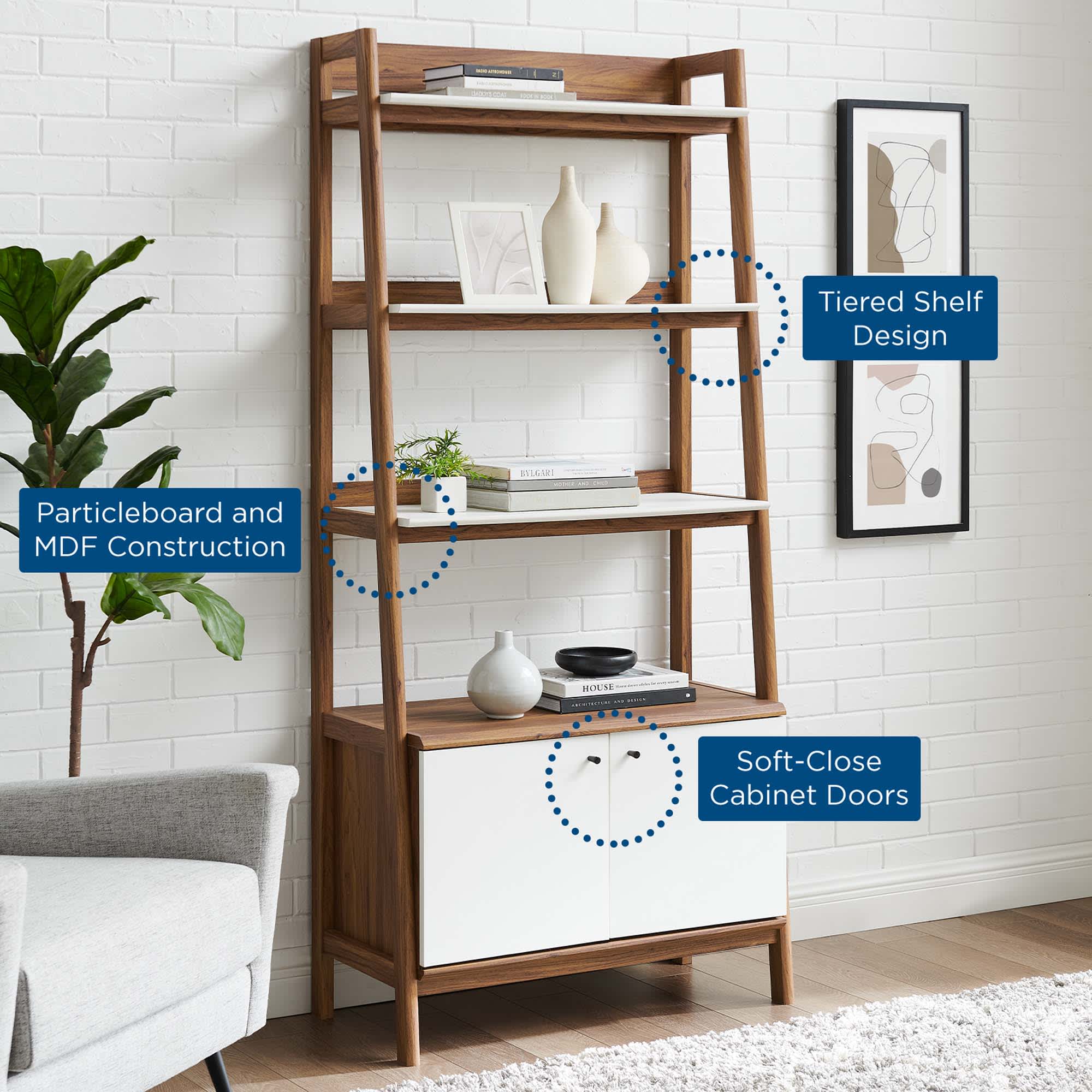Modway EEI-4656-WAL-WHI bookcases - View #3