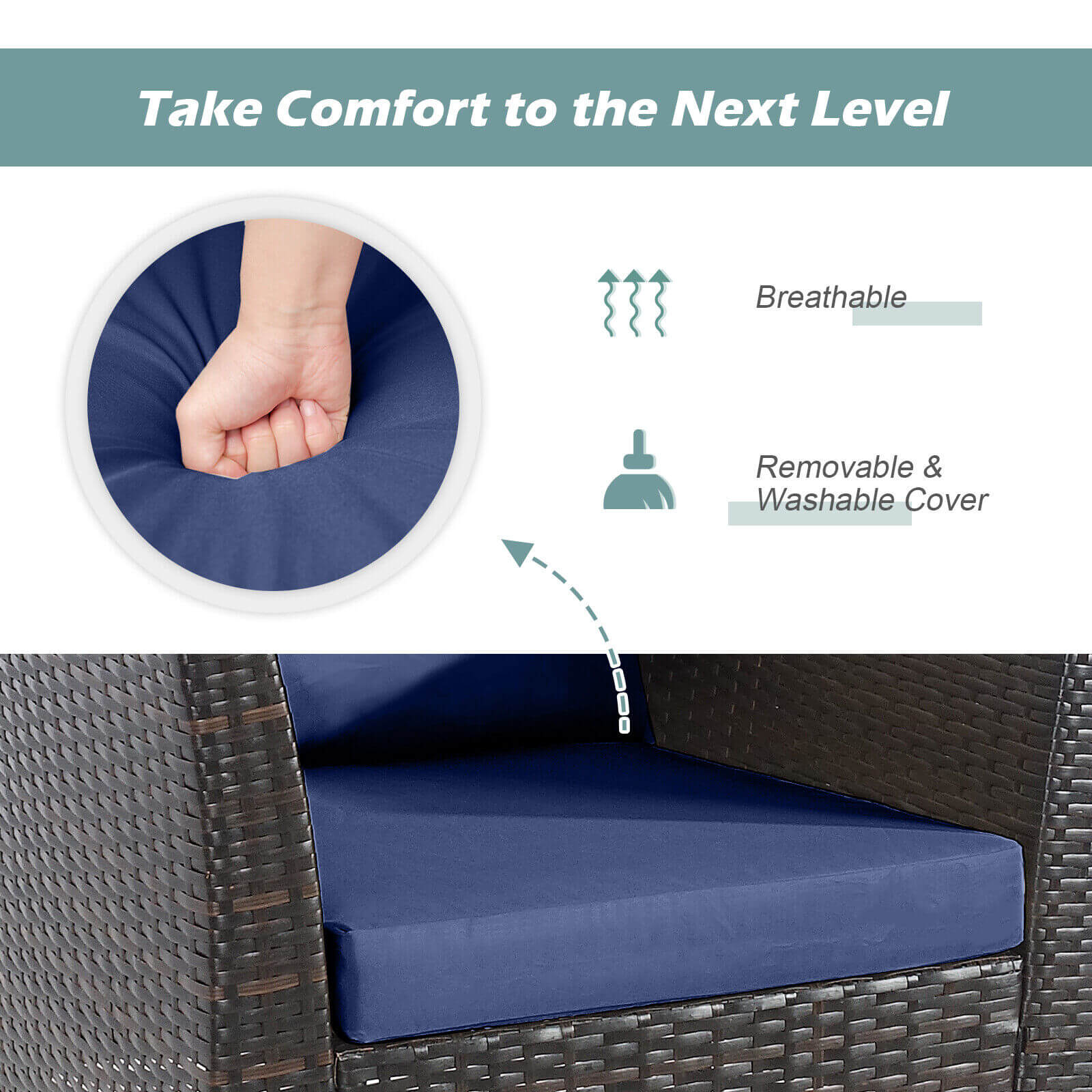 Forclover HBV-9383NY Patio-Conversation-Sets - View #6