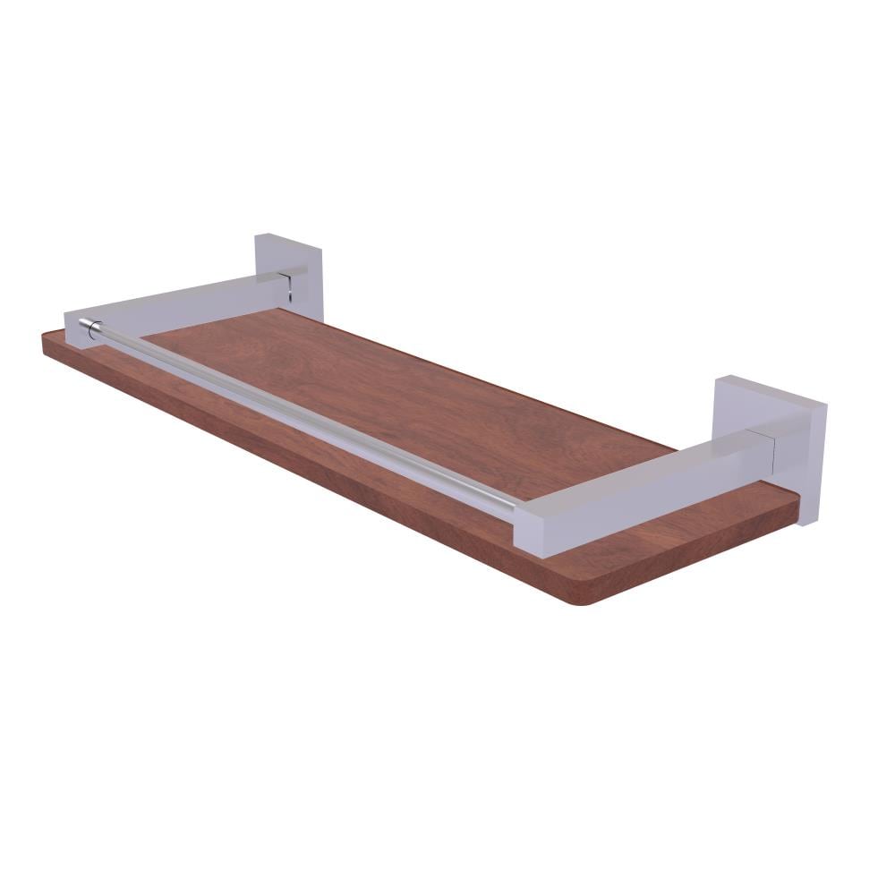 Allied Brass MT-1-16-GAL-IRW-SCH Montero Satin Chrome Wall mount Bathroom Shelf ( 16-in x 3-in x 5-in )