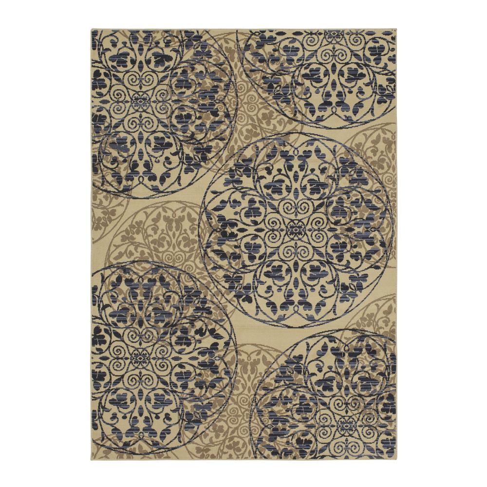 Mohawk Home 5 x 7 Slate Blue Geometric Area Rug at