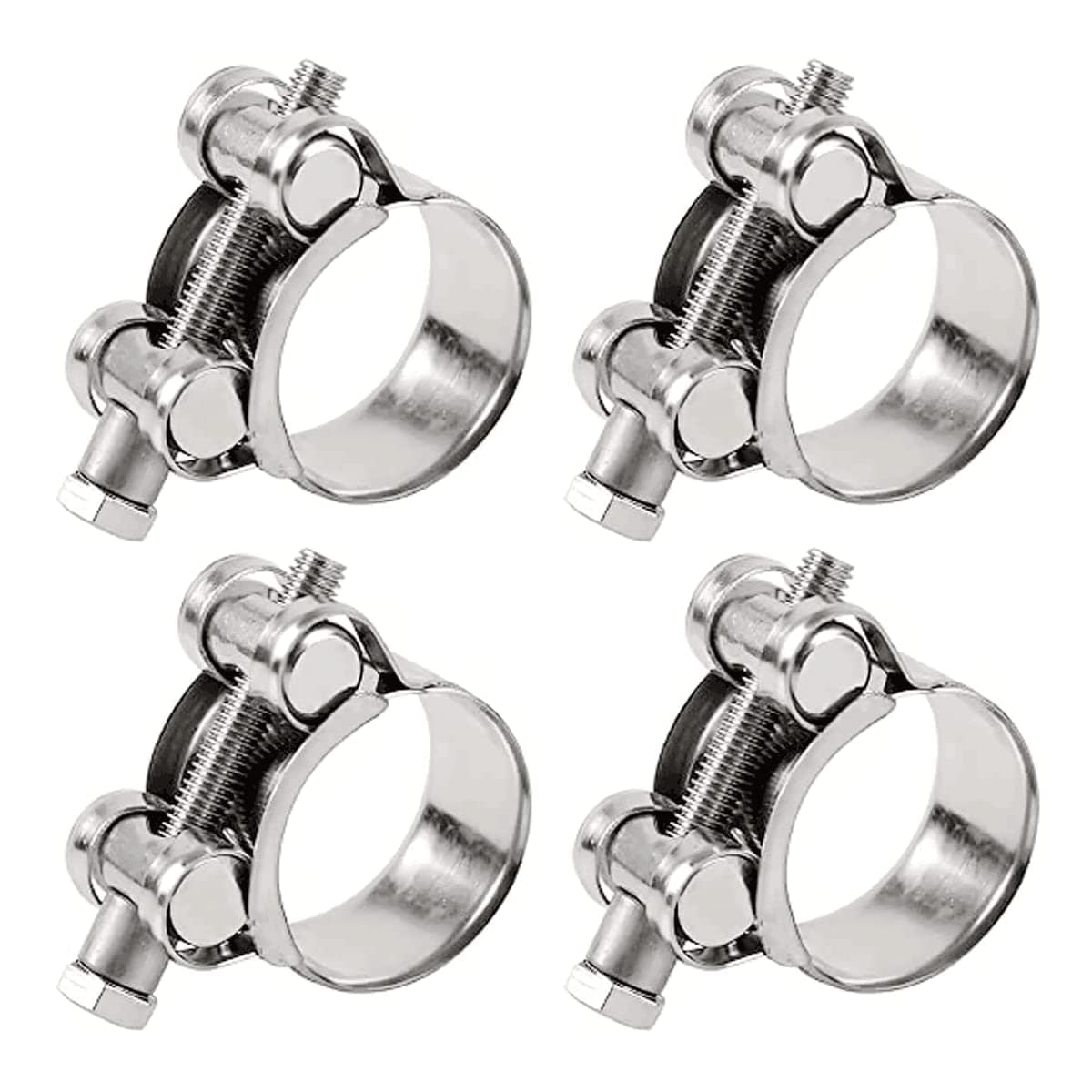 Ahfiwaso T Bolt Hose Clamps Adjustable Tube Clamps 23 to 25mm Heavy Duty 304 Stainless Steel Pipe Clamps 4 Pack durable home and garden #LAH0818Q201
