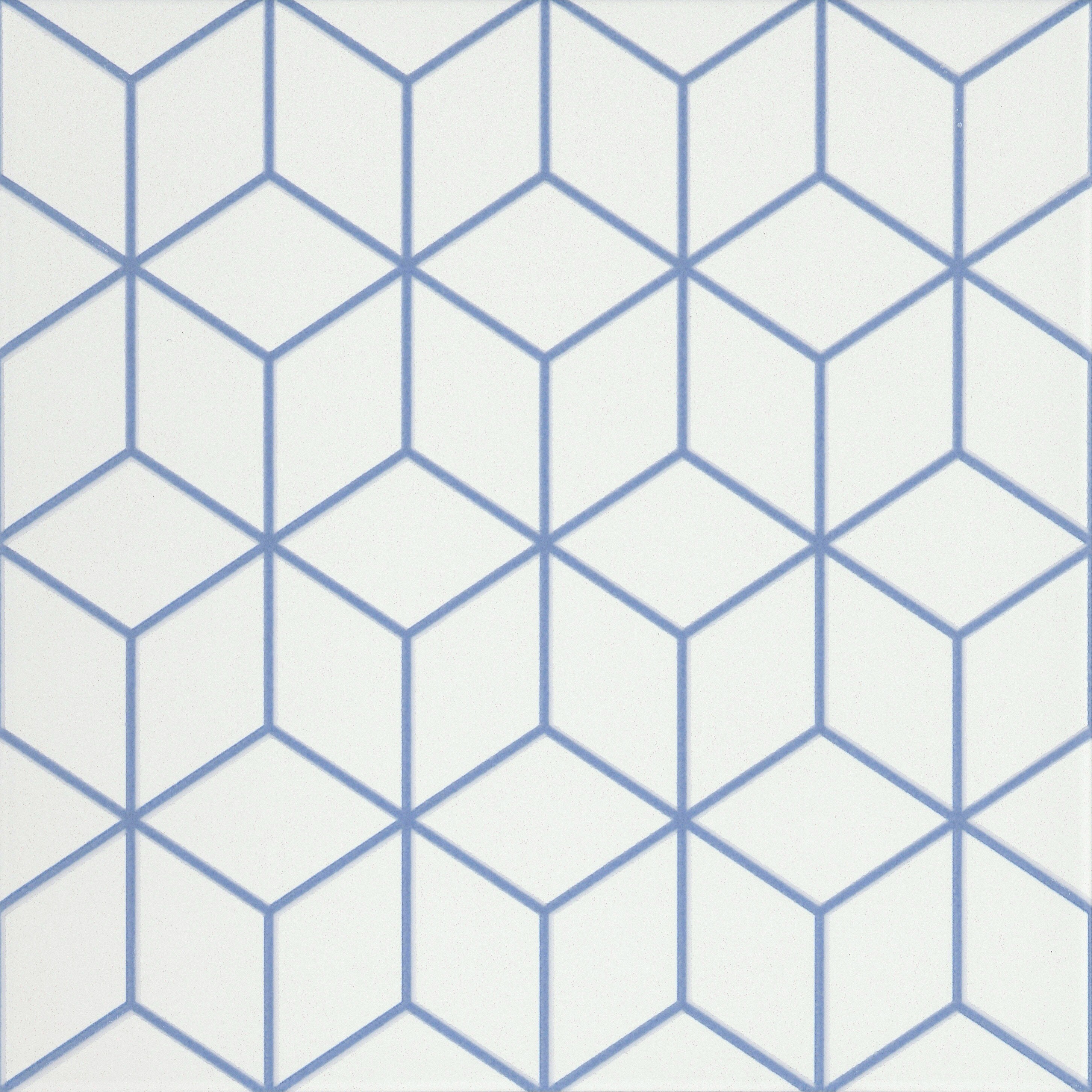 Emser F39GEOMCUBL1010 Geometry Blue 10-in x 10-in Matte Porcelain Patterned Floor and Wall Tile (10.768-sq. ft/ Carton)