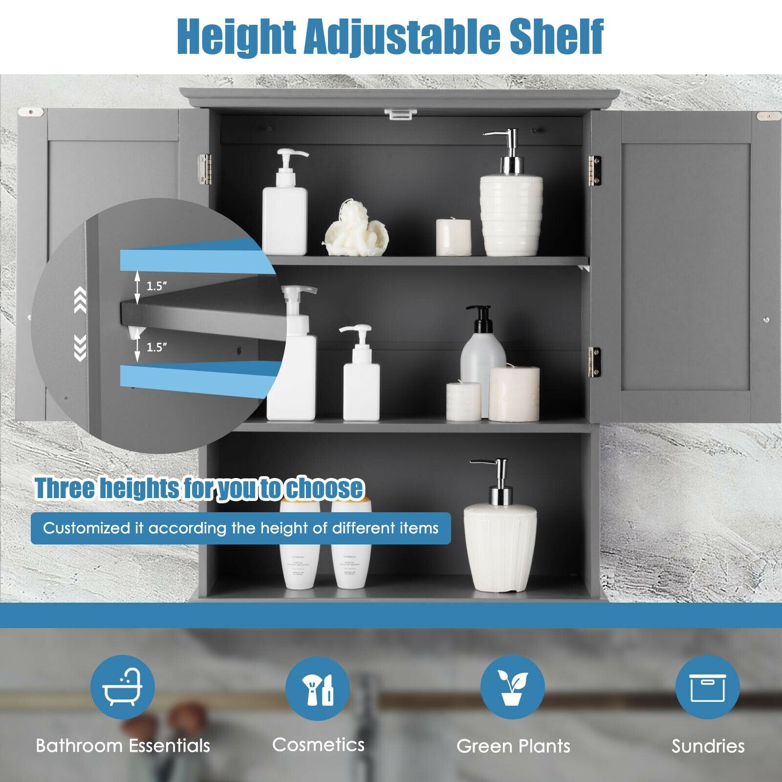 Forclover HYFC-BA930GR Bathroom-Wall-Cabinets - View #8