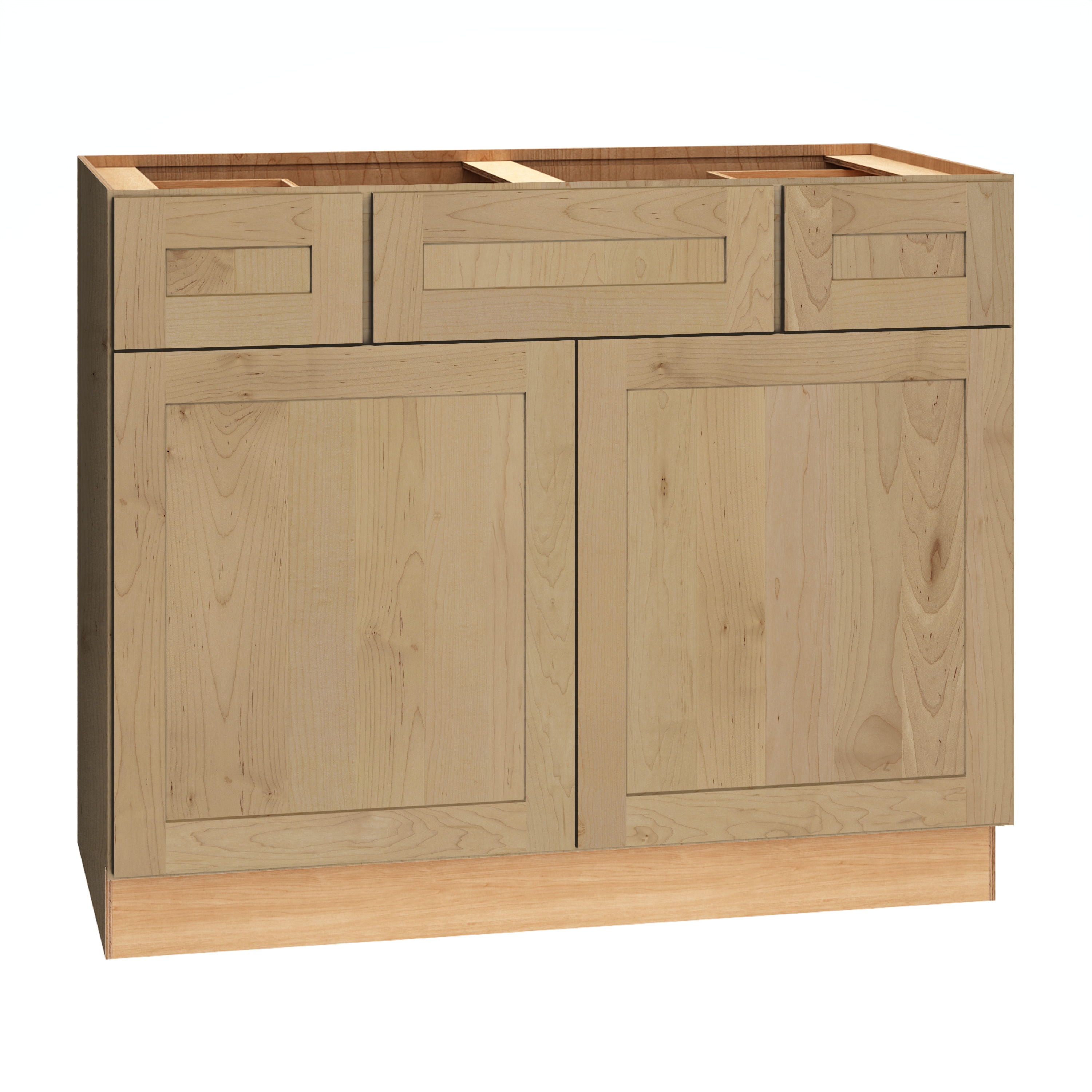 Diamond Express 331 2VSD423421 Jamestown 42-in Coastline Brown Bathroom Vanity Base Cabinet without Top
