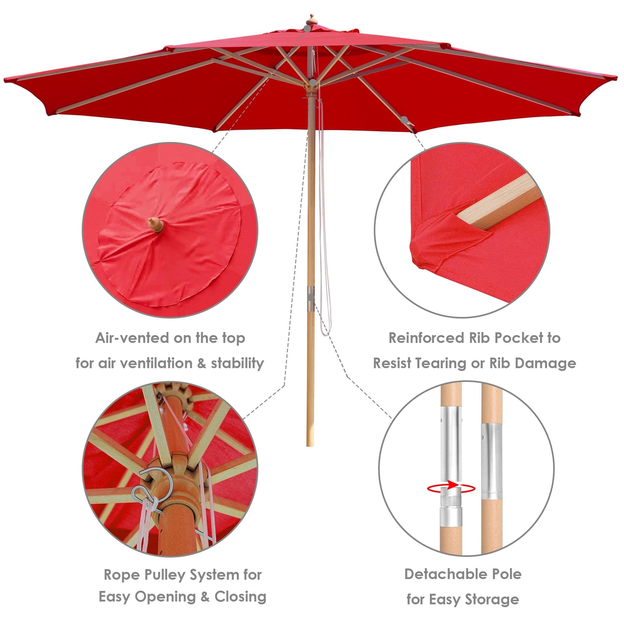 Yescom 07UMB003-13WD-02N-LO Umbrellas-2 - View #4
