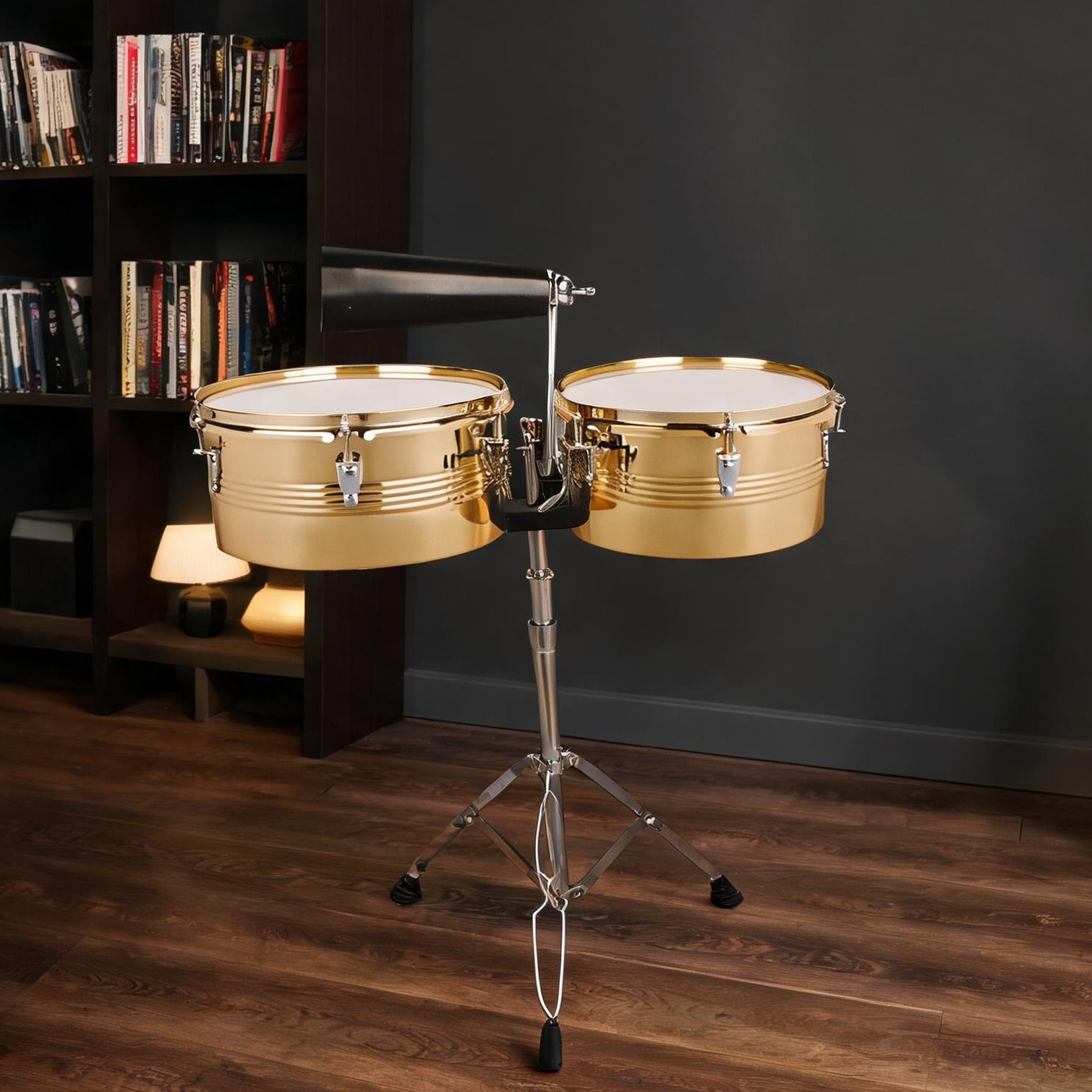 sunjurt Music and Art Musical combining 13 in and Sticks with Metal Frame and Golden Metal