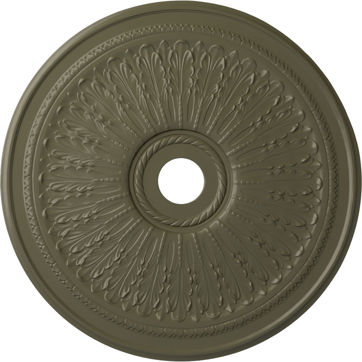 Ekena Millwork CM29OAPTF Oakleaf 29.125-in W x 29.125-in L Painted Turtle Polyurethane Whole Ceiling Medallion