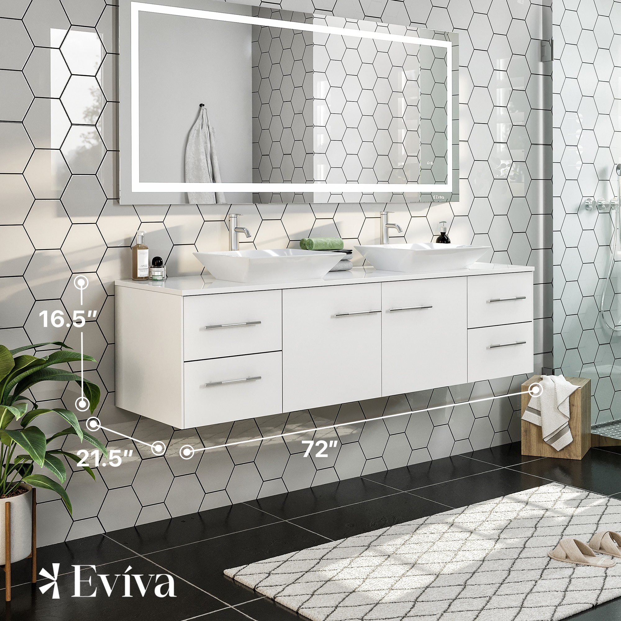 Eviva EVVN147-72WH Bath-Vanity-Combo - View #2