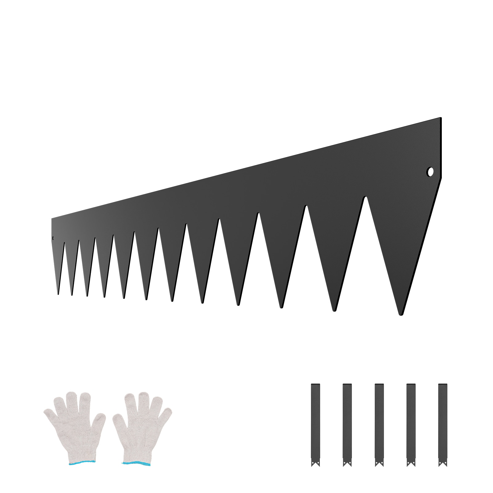 SVOPES SVOPESDXGJSPZ11899V0 10-ft x 0.06-in Steel Landscape Edging 3 -Pack Black Steel Landscape edging section