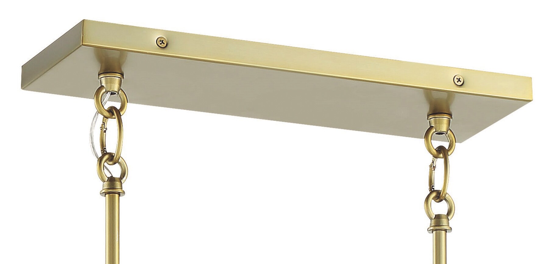 Elegant Soft Brass 6-Light LED Island Pendant with Etched Opal Glass