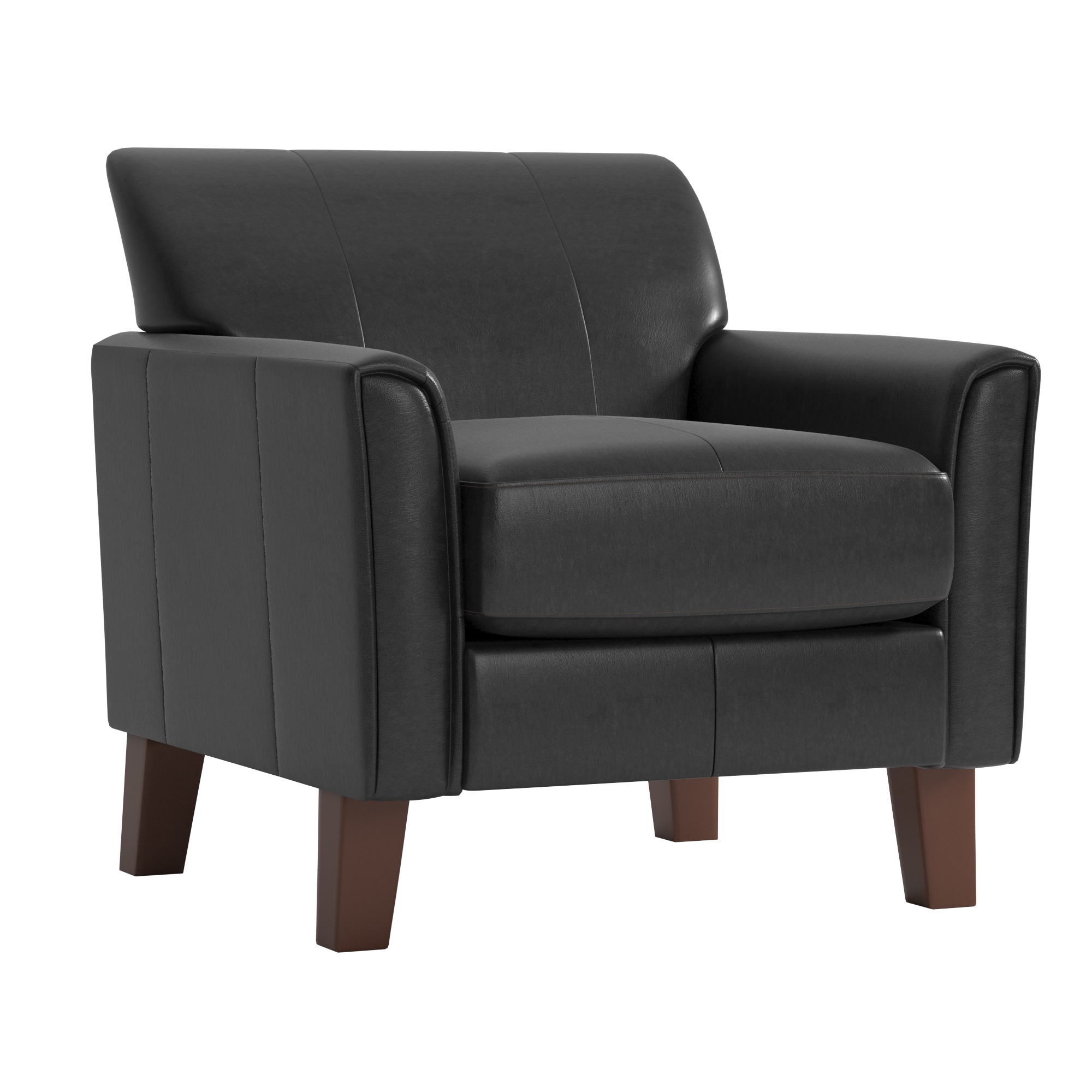 Home Sonata 559913PU-1TL Modern Cherry Faux leather Accent Chair