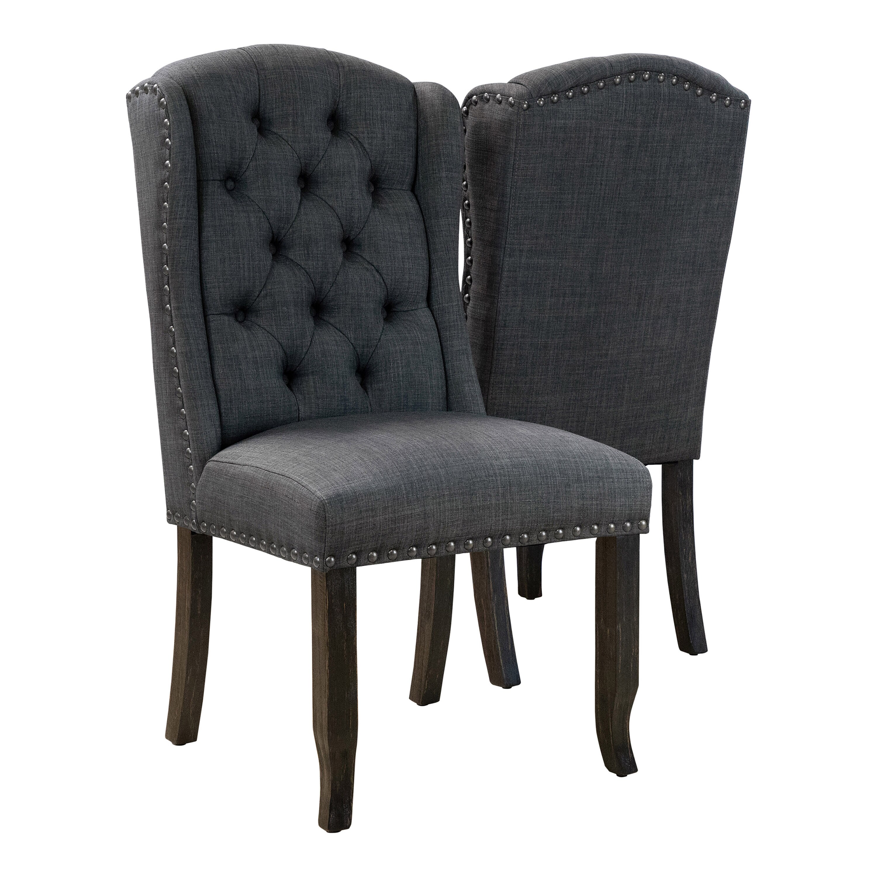 Furniture of America IDF-3324BK-GY-SC Dining-Chairs - View #2