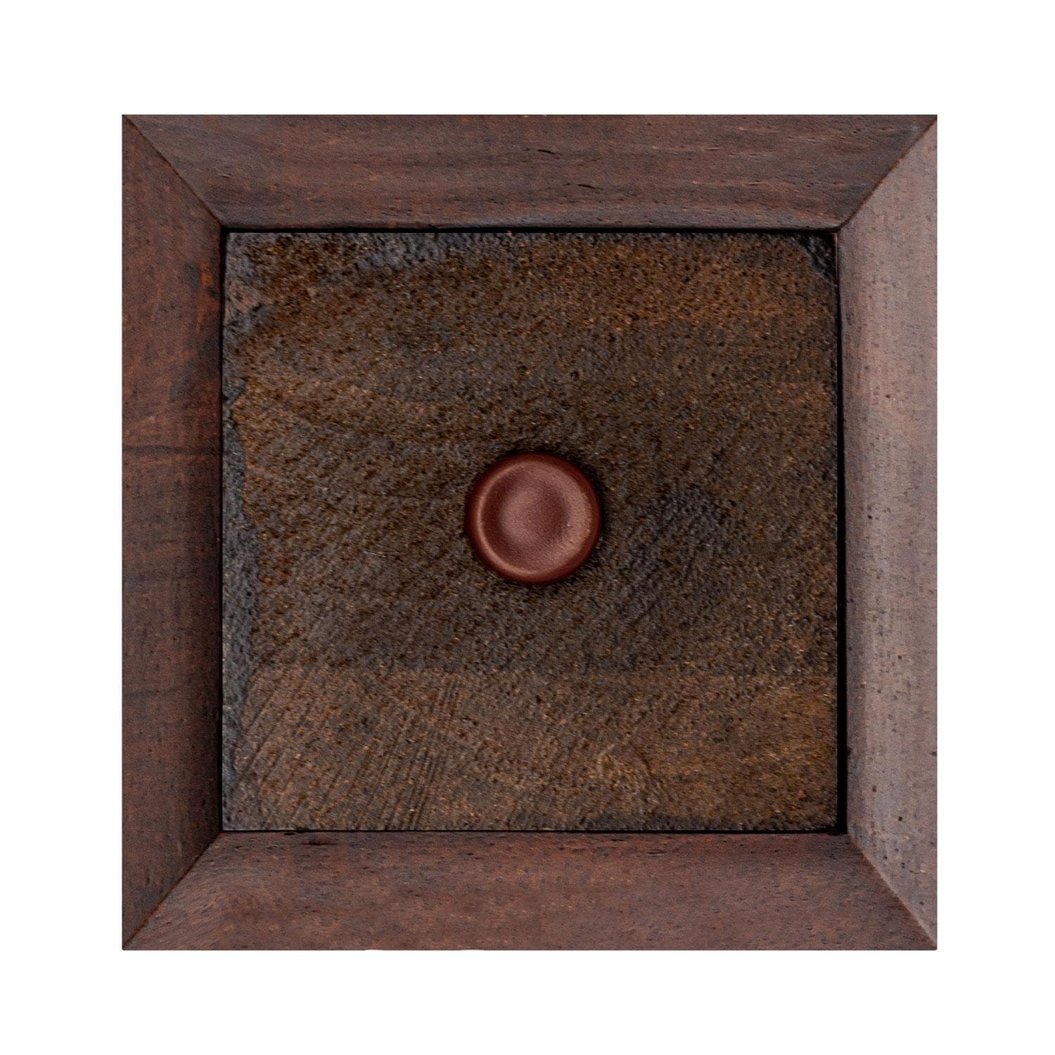 3.88 x 3 Inch Cherry Stained Hardwood Square Bun Feet Set
