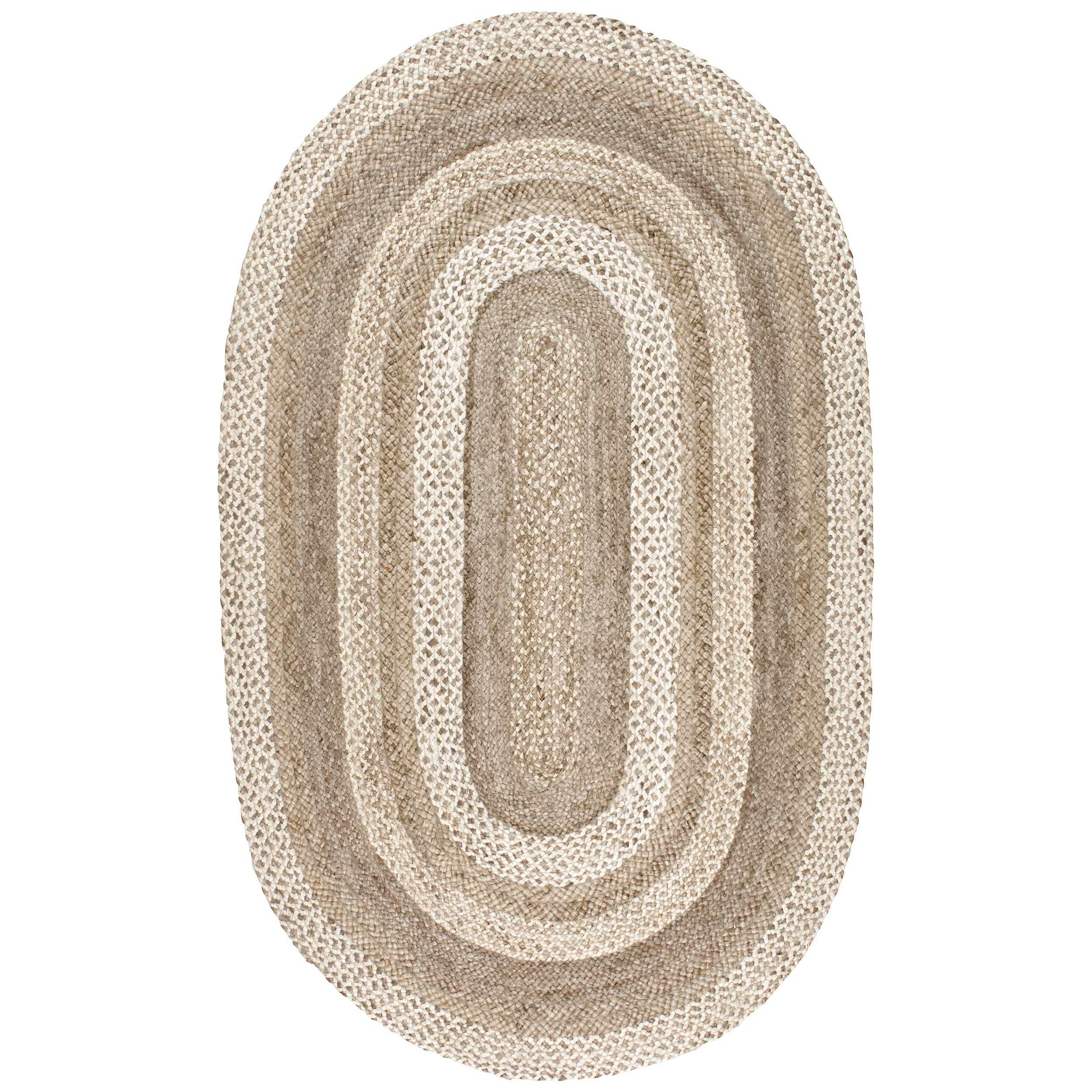 nuLOOM Charlene 3 X 5 (ft) Jute Natural Oval Indoor Border Area Rug in the  Rugs department at