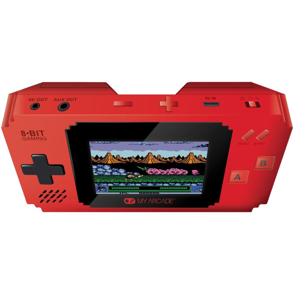 Pixel Player Handheld Game Console: 300 Retro Style Games Plus 8 Data East  Hits, Battery or Micro USB Powered, Color Display, AV Out Jack for TV,  Speaker, Volume Cont 