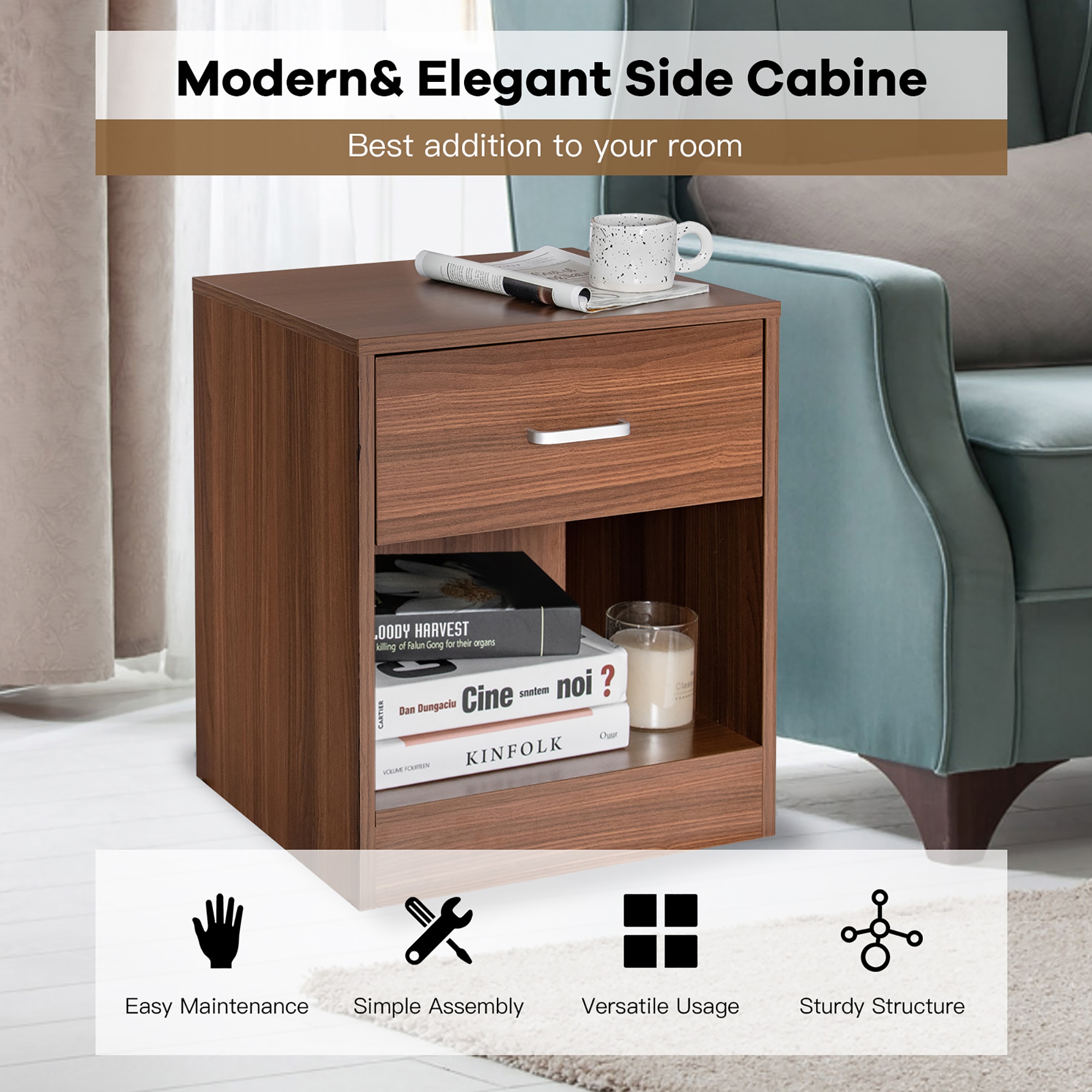 Costway SXL00072 nightstands - View #3