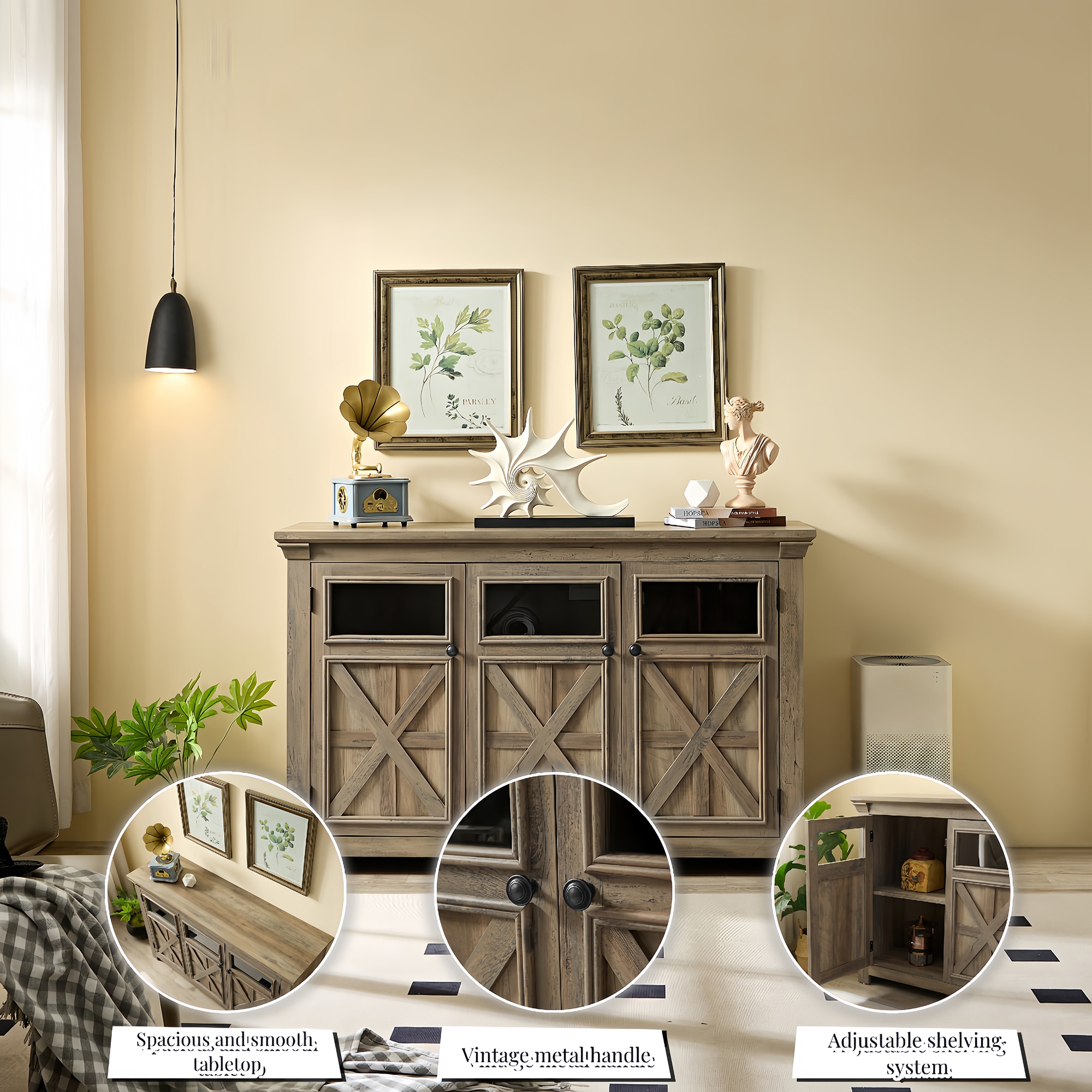 SINOFURN SYC500009GY Dining-Kitchen-Storarge - View #4