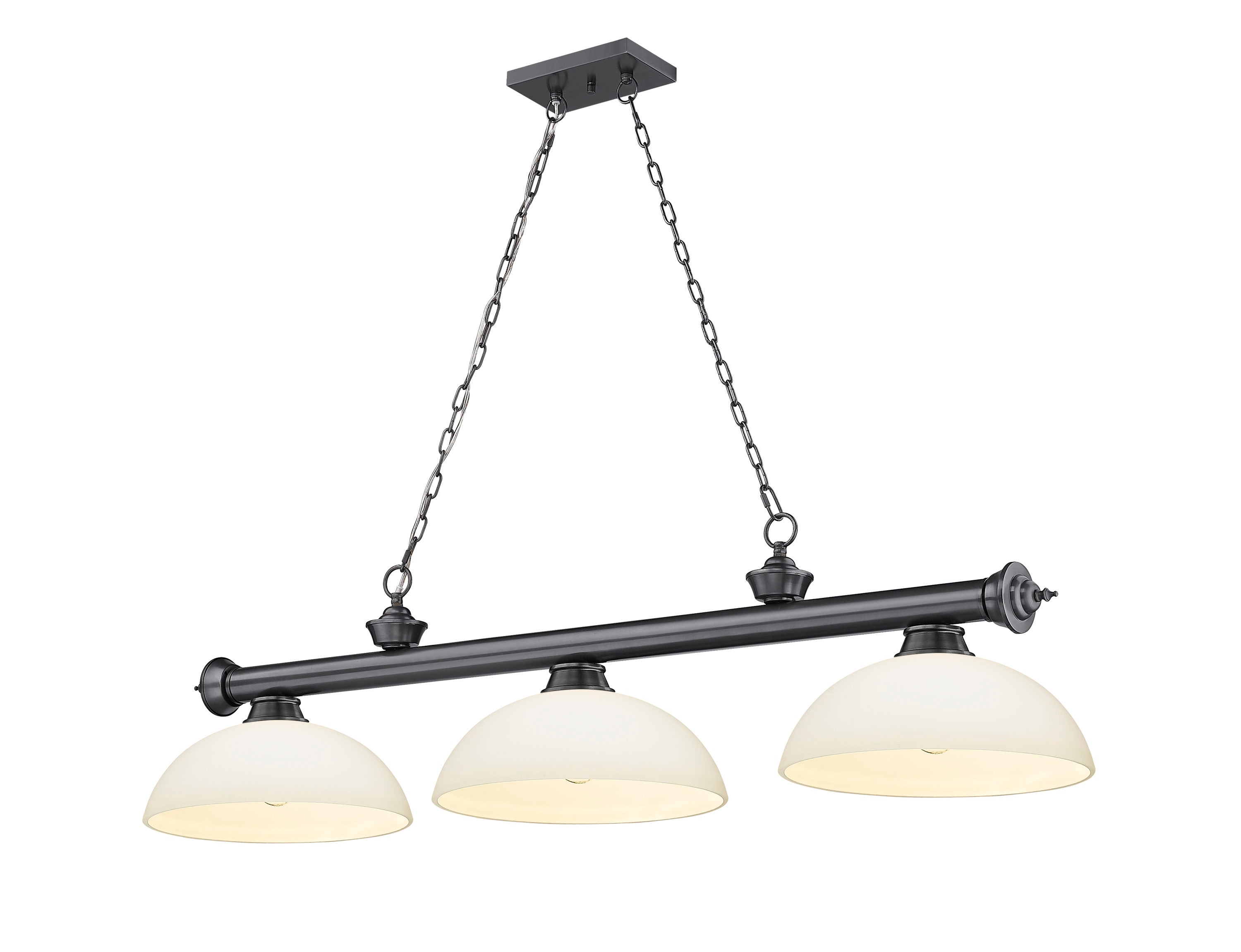 Z-Lite 2306-3BP-DMO14 Cordon Bronze Plated Incandescent Medium Base (e-26) Pool Table Lighting