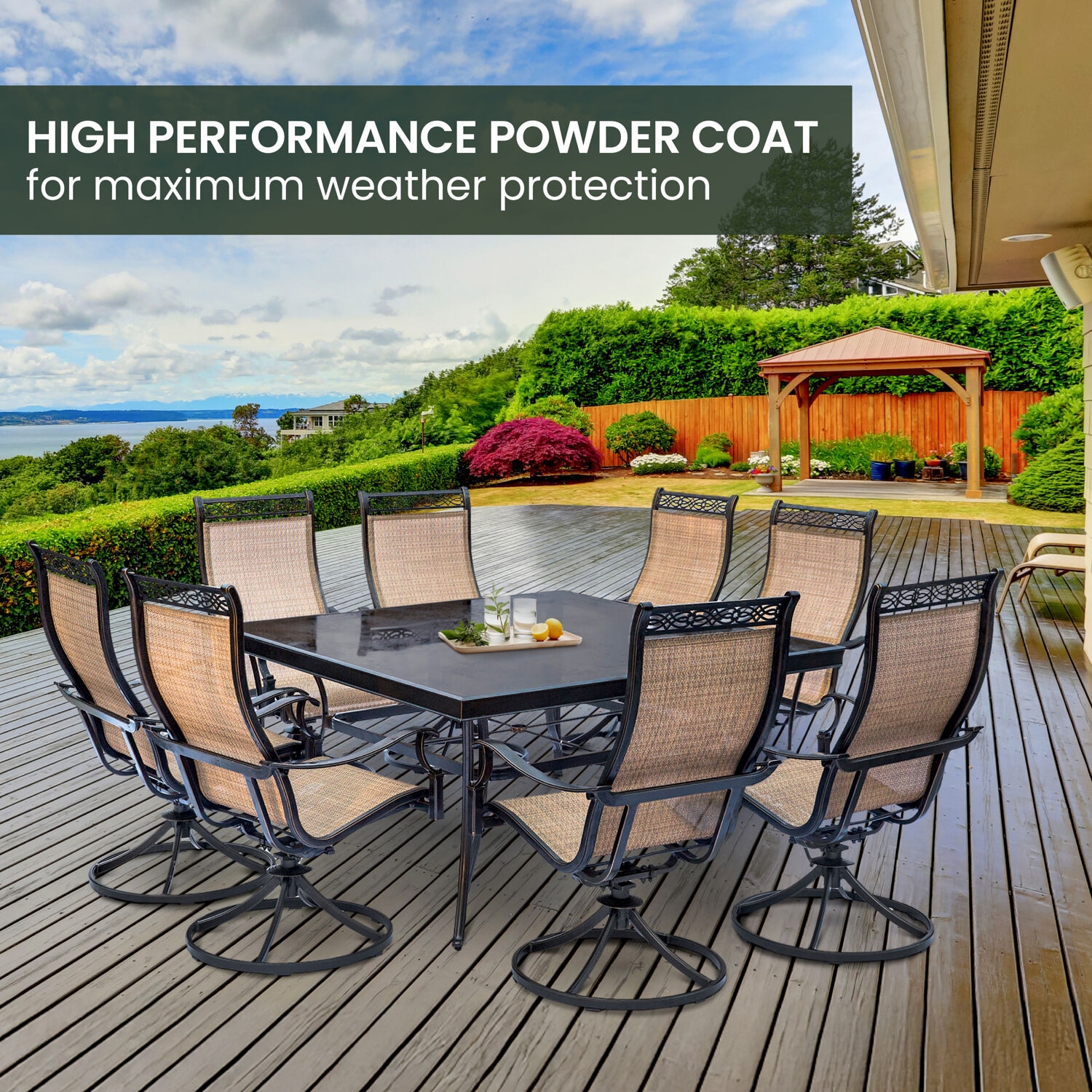Hanover MONDN9PCSWSQG Patio-Dining-Sets - View #5