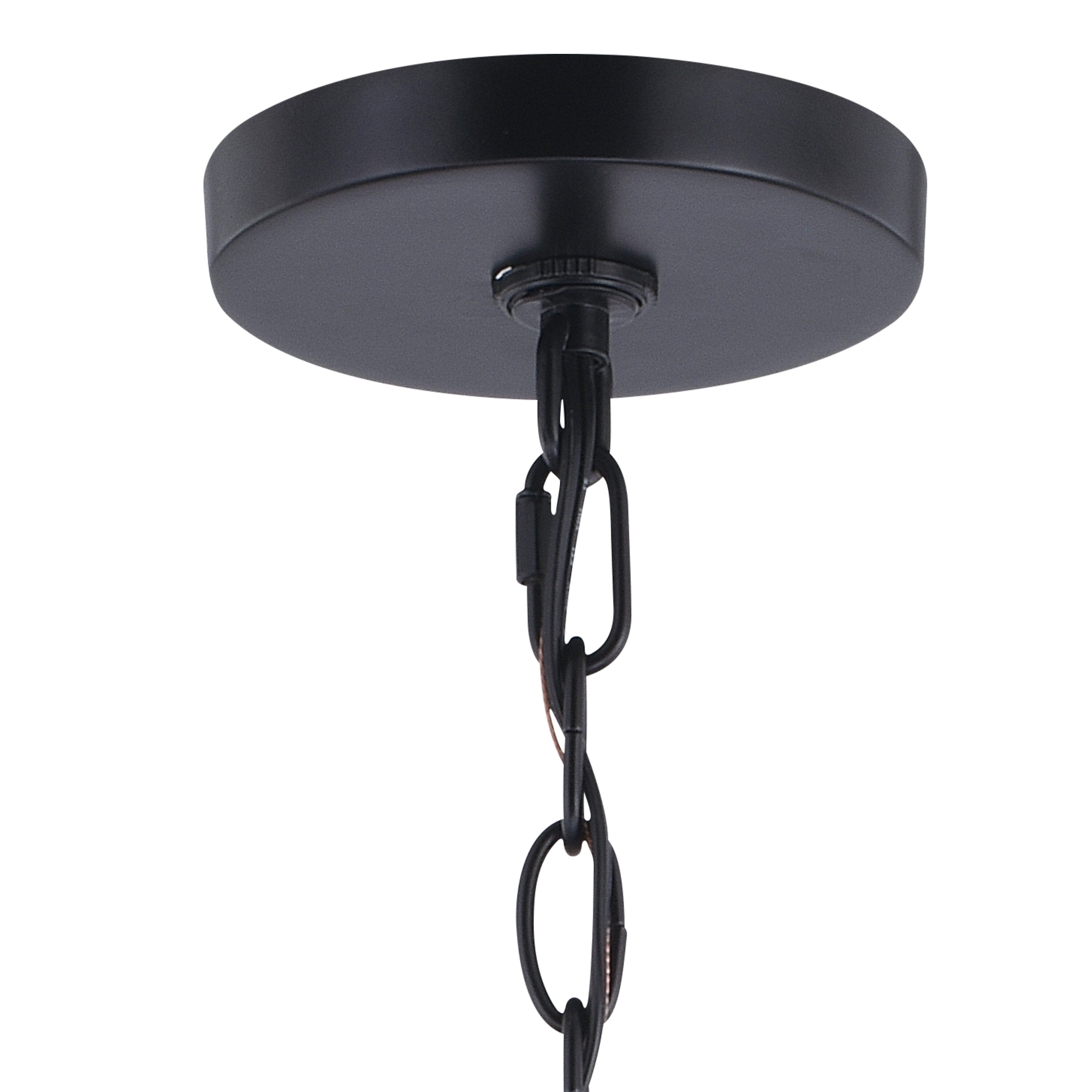 Hayes Black 4-Light Farmhouse Cage Pendant Lantern