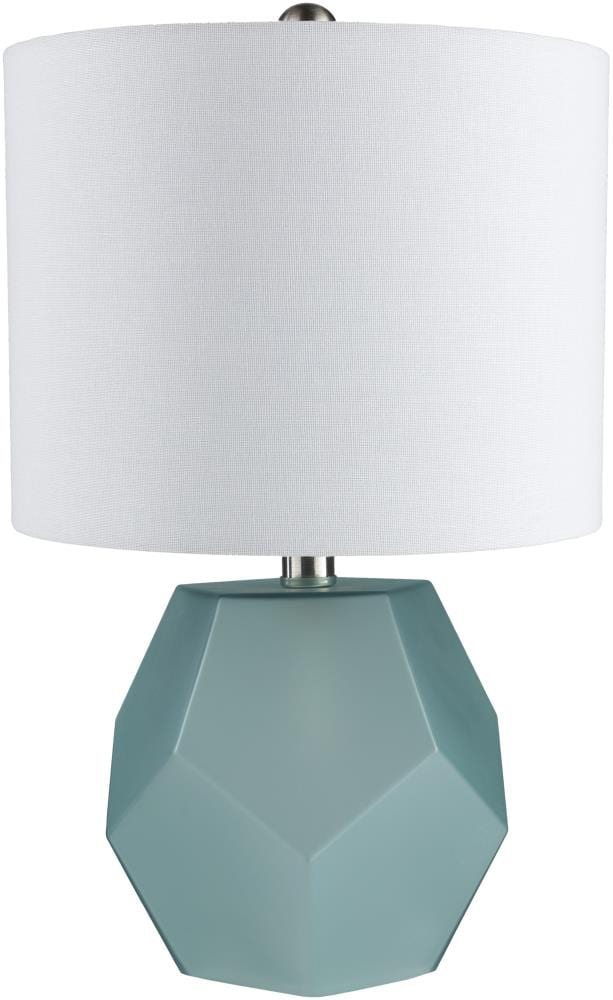 Livabliss KYS-002 Kelsey 17-in Sky Blue On/Off switch Table Lamp with Linen Shade