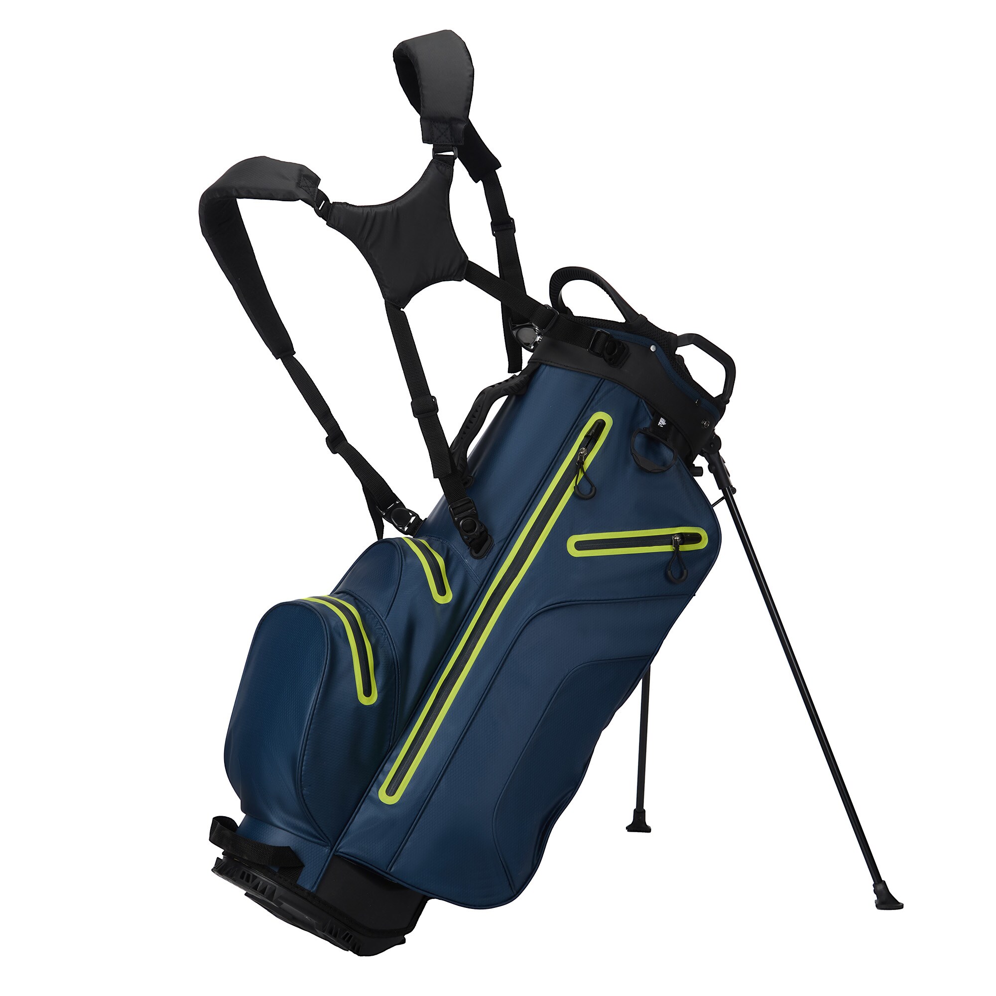 Garvee 7 Way Golf Stand Bag Portable Waterproof Golf Club Bag with Insulated Cooler Pocket Rain Hood and Removable Backpack Straps Blue