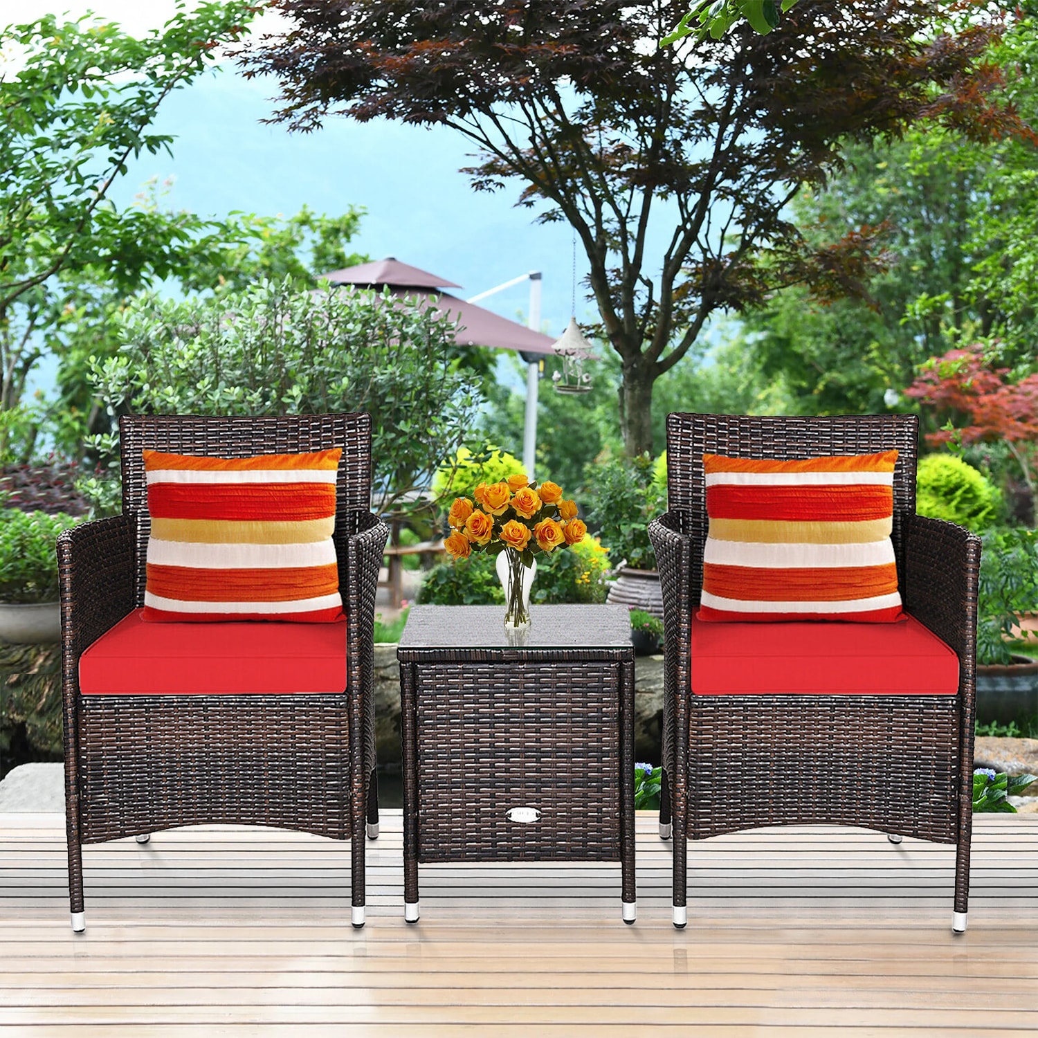 WELLFOR OUJ63850RE Patio-Conversation-Sets - View #7
