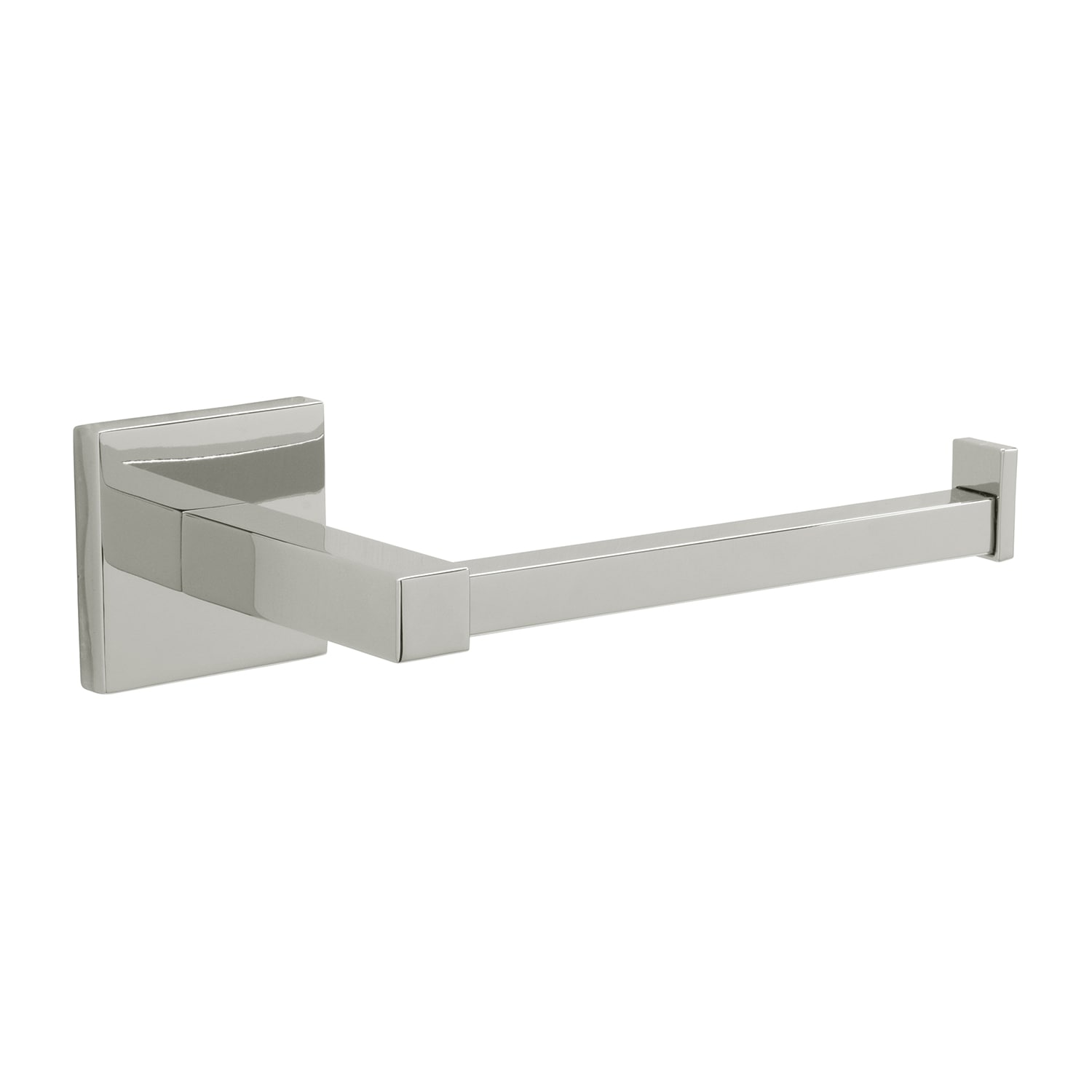 Hickory Hardware H079293-14 Skylight Polished Nickel Wall mount Single post Toilet Paper Holder 1 -Rolls with Storage