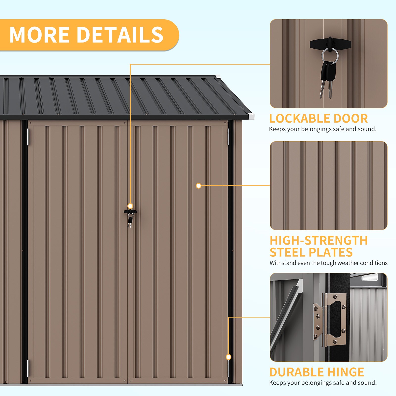 Qeetex SUN-PPG-3385RC4K Metal-Storage-Buildings-Sheds - View #7