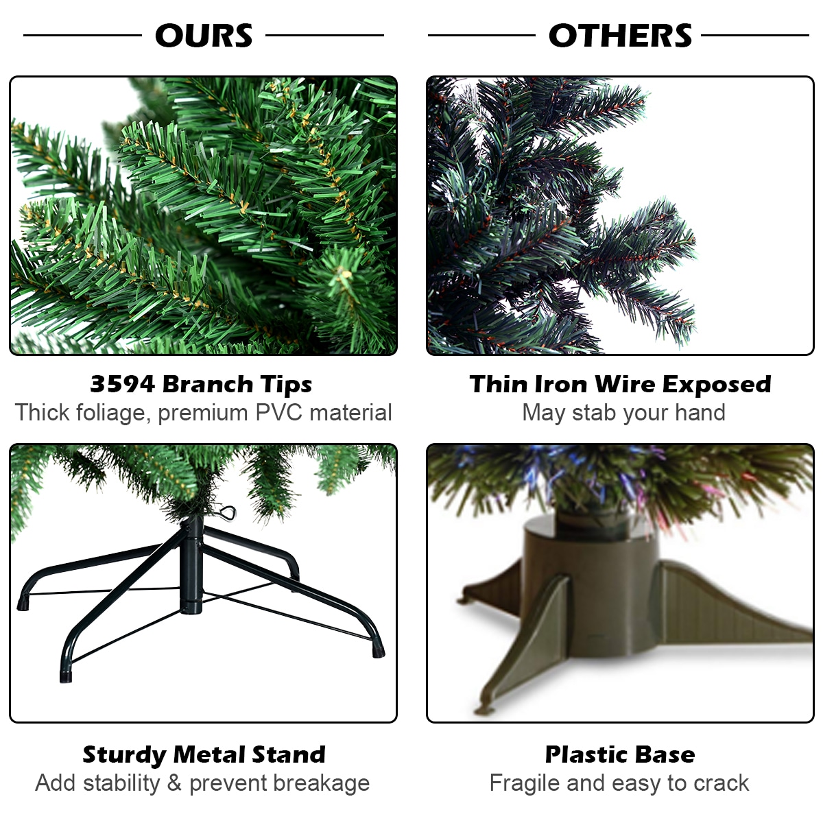 Costway CM22066 Artificial-Christmas-Trees - View #2