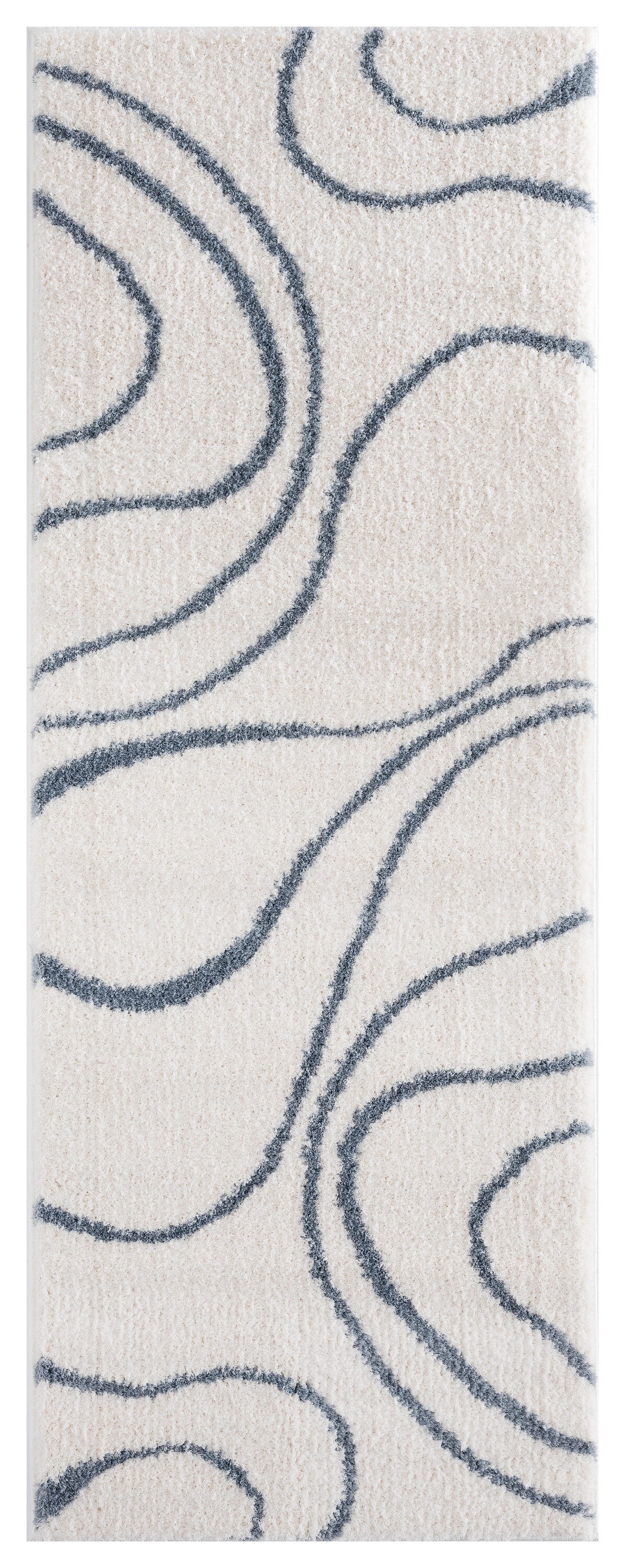 United Weavers Of America 1840 20667 28E Tranquility 3 x 8 (ft) Polyester Blue/grey Rectangular Indoor Geometric Mid-Century Modern Runner rug