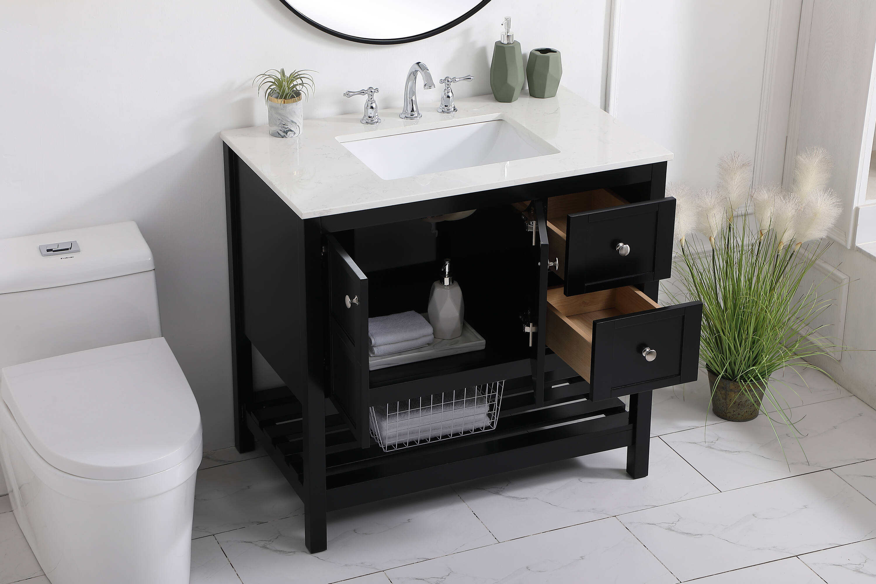 Elegant Decor FI49236BK Bath-Vanity-Combo - View #9