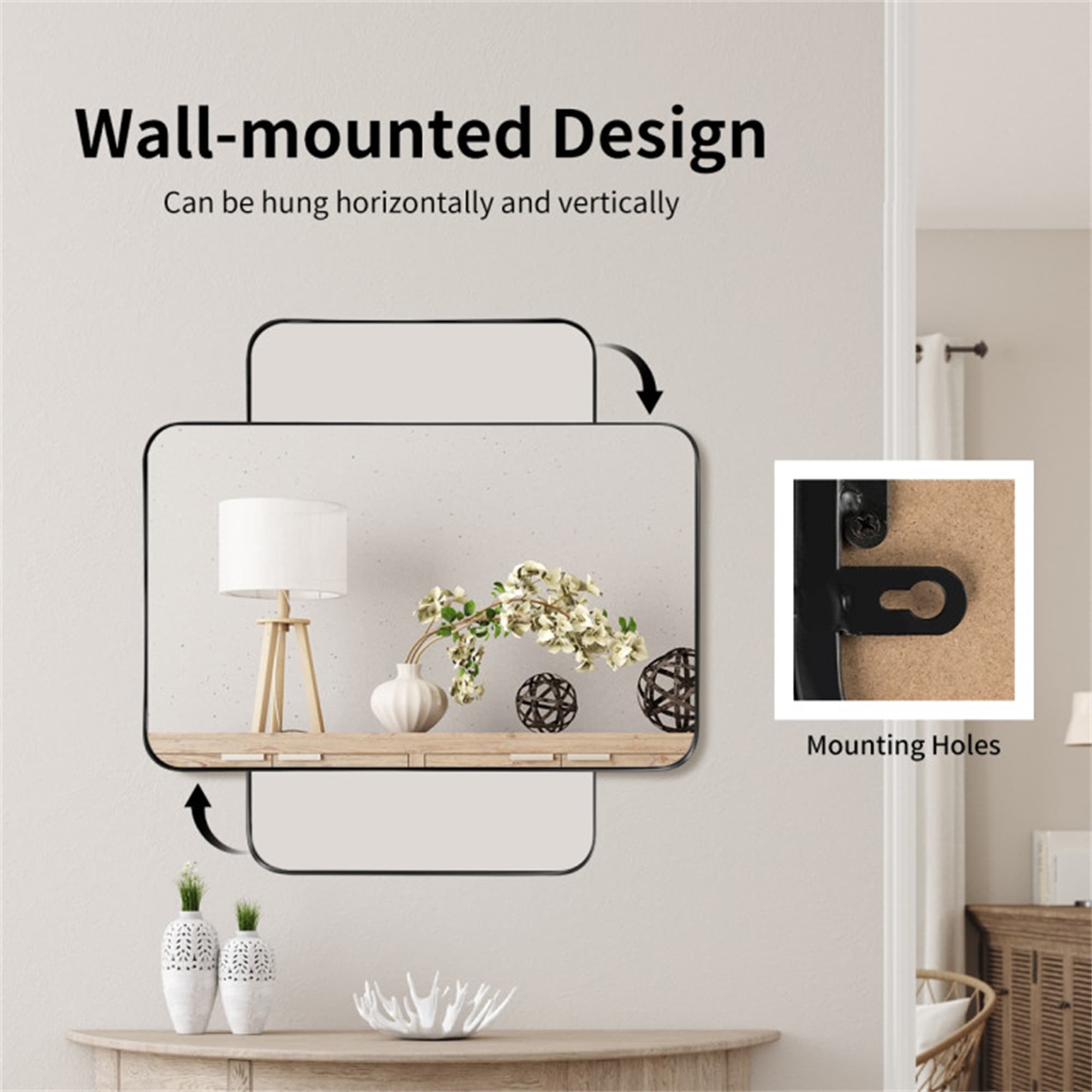 BABOOM BOM-67282BK-CO Framed-Bath-Mirrors - View #4