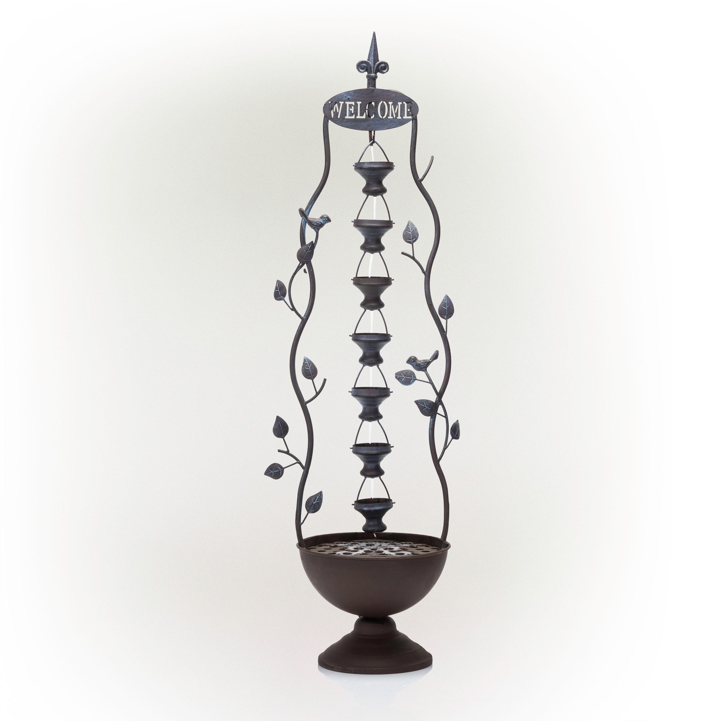 Alpine Corporation 41-in H Metal Tiered Fountain Outdoor Fountain