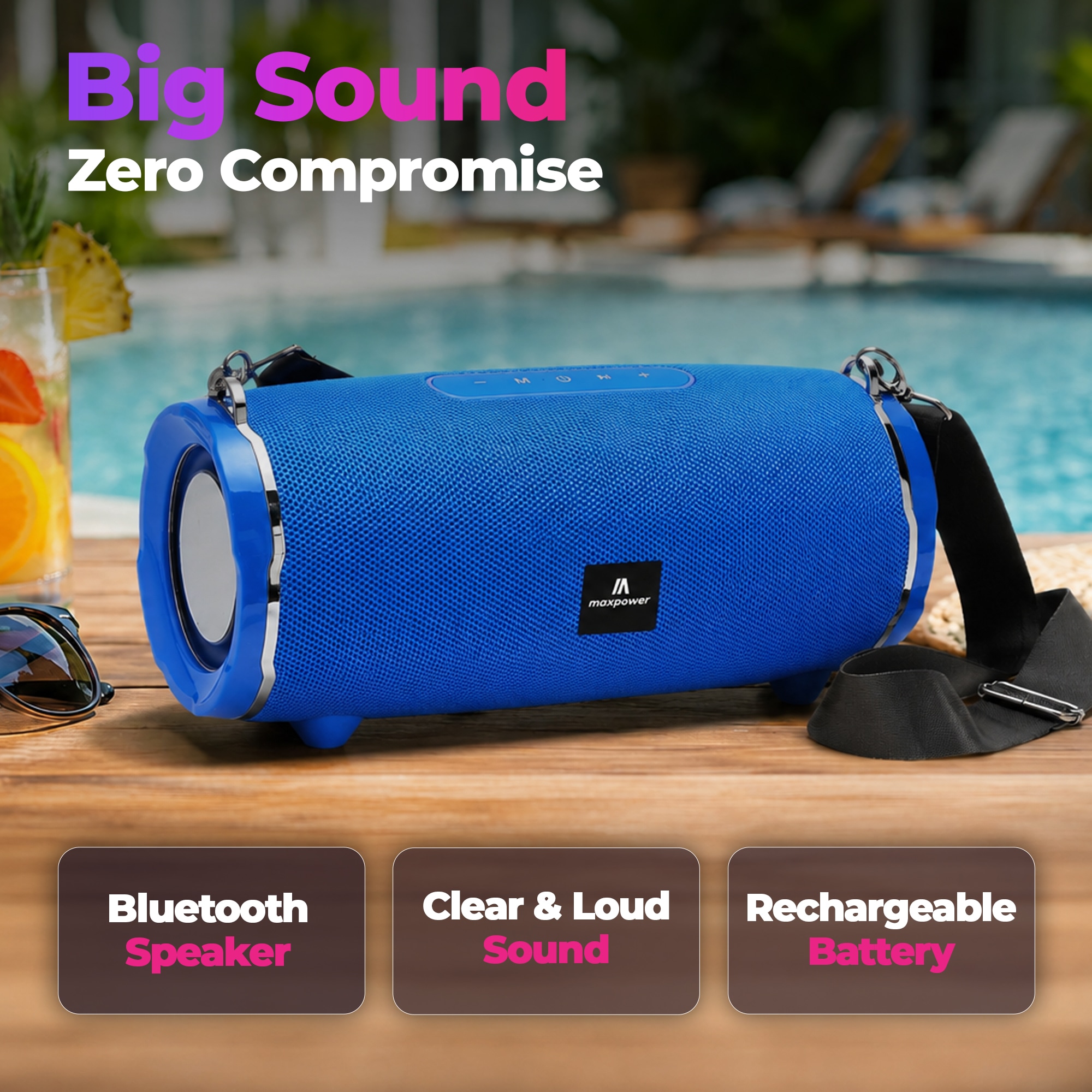 Max Power MPD187-BL ENCORE Portable-Speakers - View #6