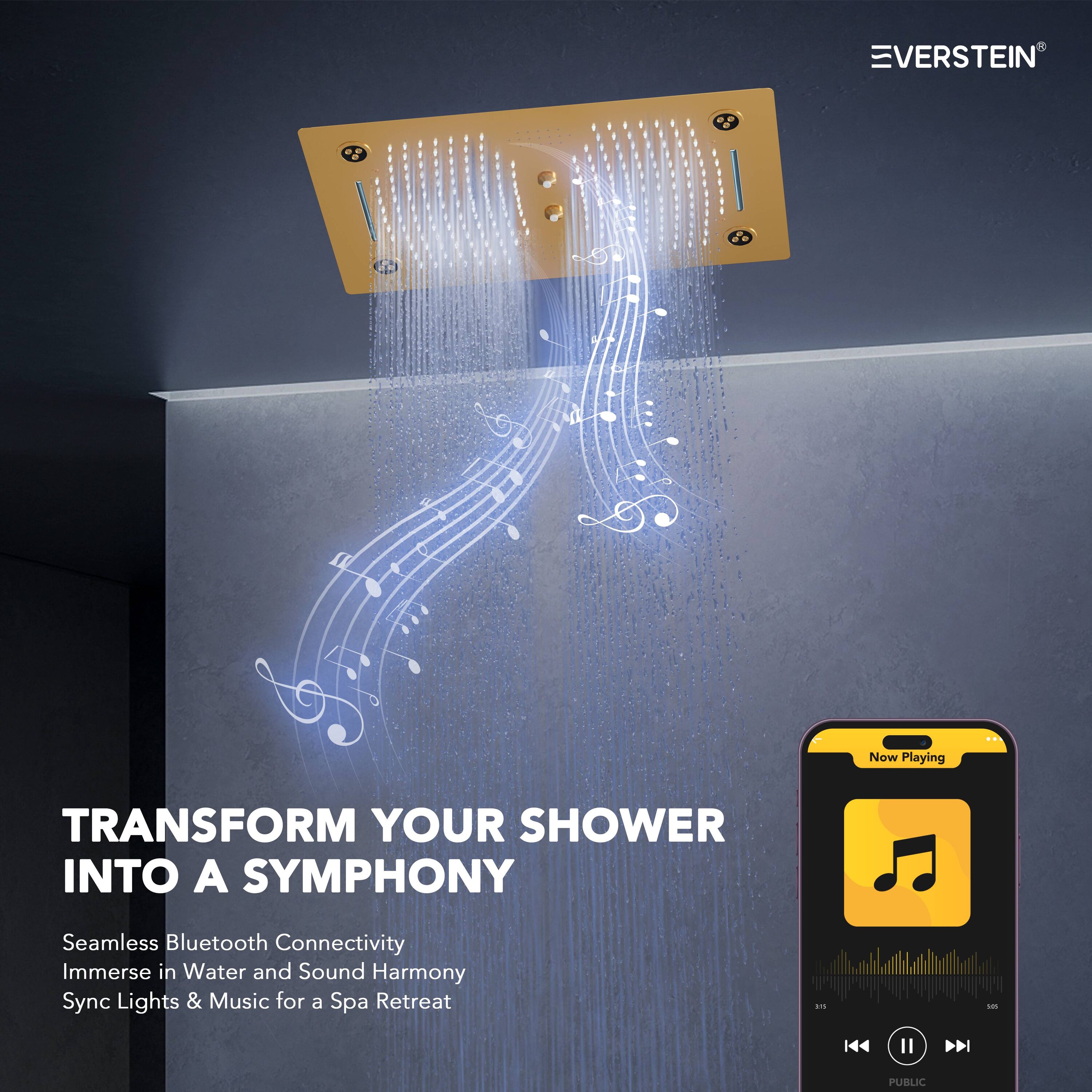 EVERSTEIN SFS-1029-GD Tub-Shower-Faucets - View #3