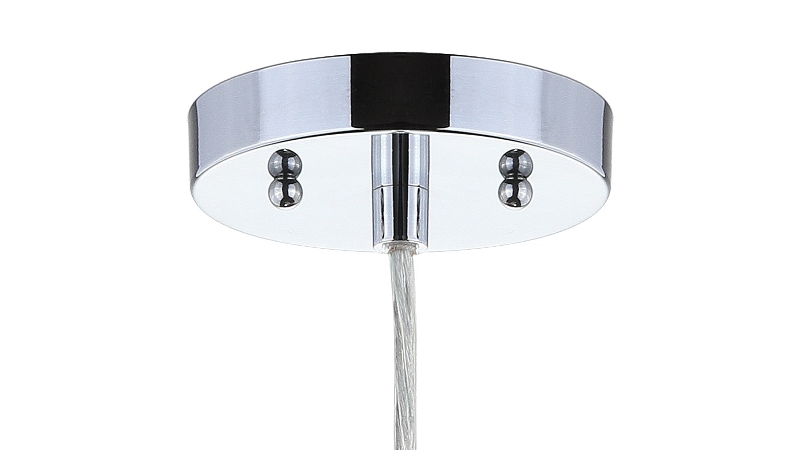 Cayla 7" White Glass LED Drum Pendant Chandelier