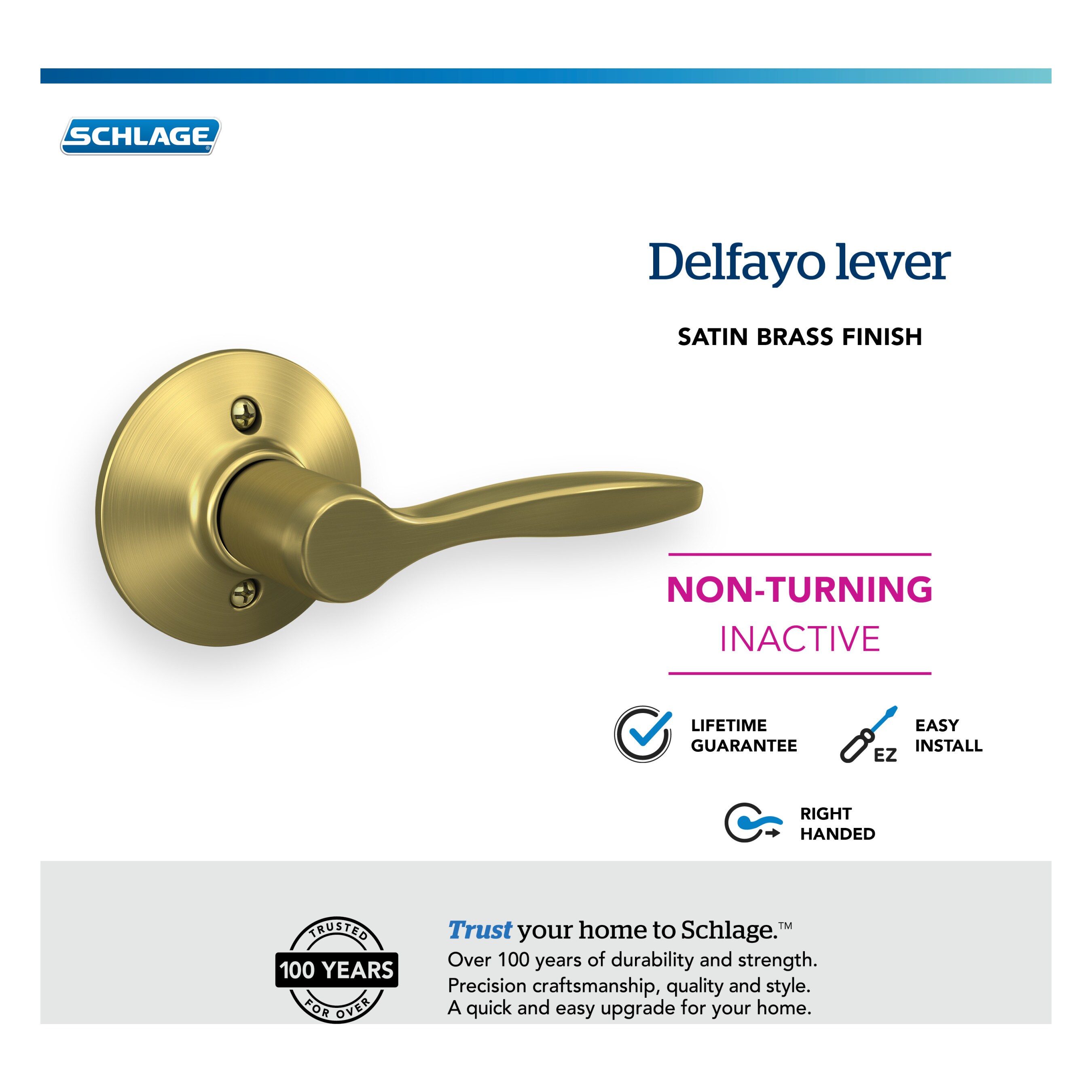 Schlage F170 DEL 608 RH Door-Handles - View #3